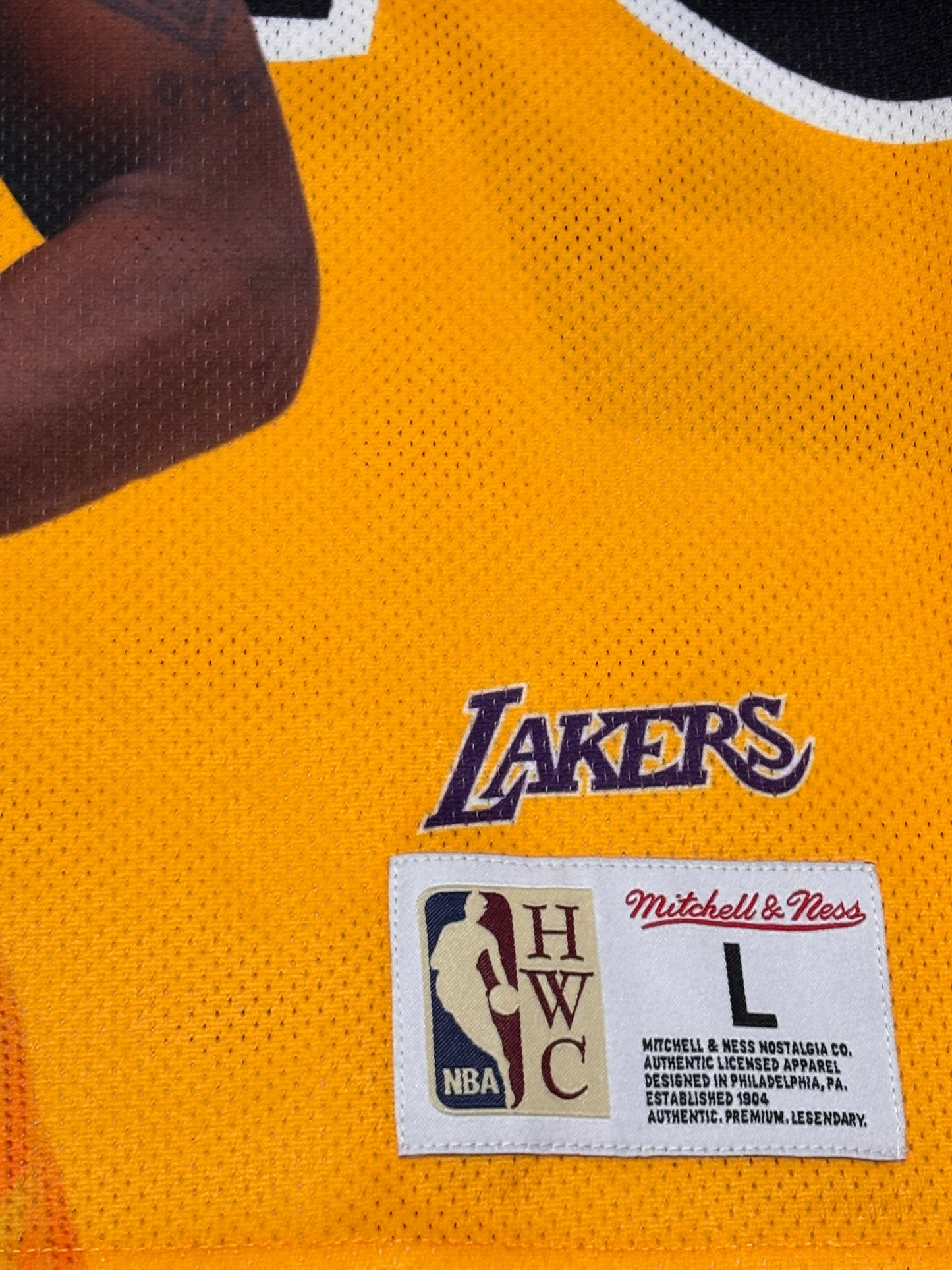Shaq Shaquille O’Neal Los Angeles LA Lakers Mitchell & Ness Nba Sublimated Face Tank Top Jersey Mens Black & Gold L Large New NWOT