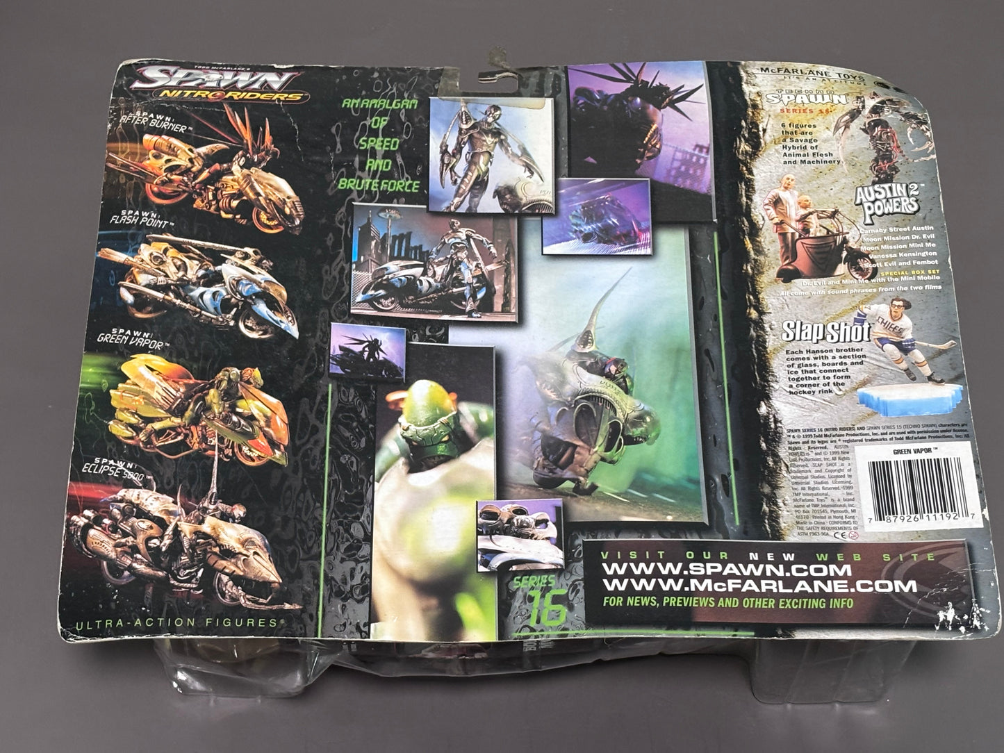 Nitro Riders Green Vapor Action Figure McFarlane Toys Spawn Series 16 New 1999