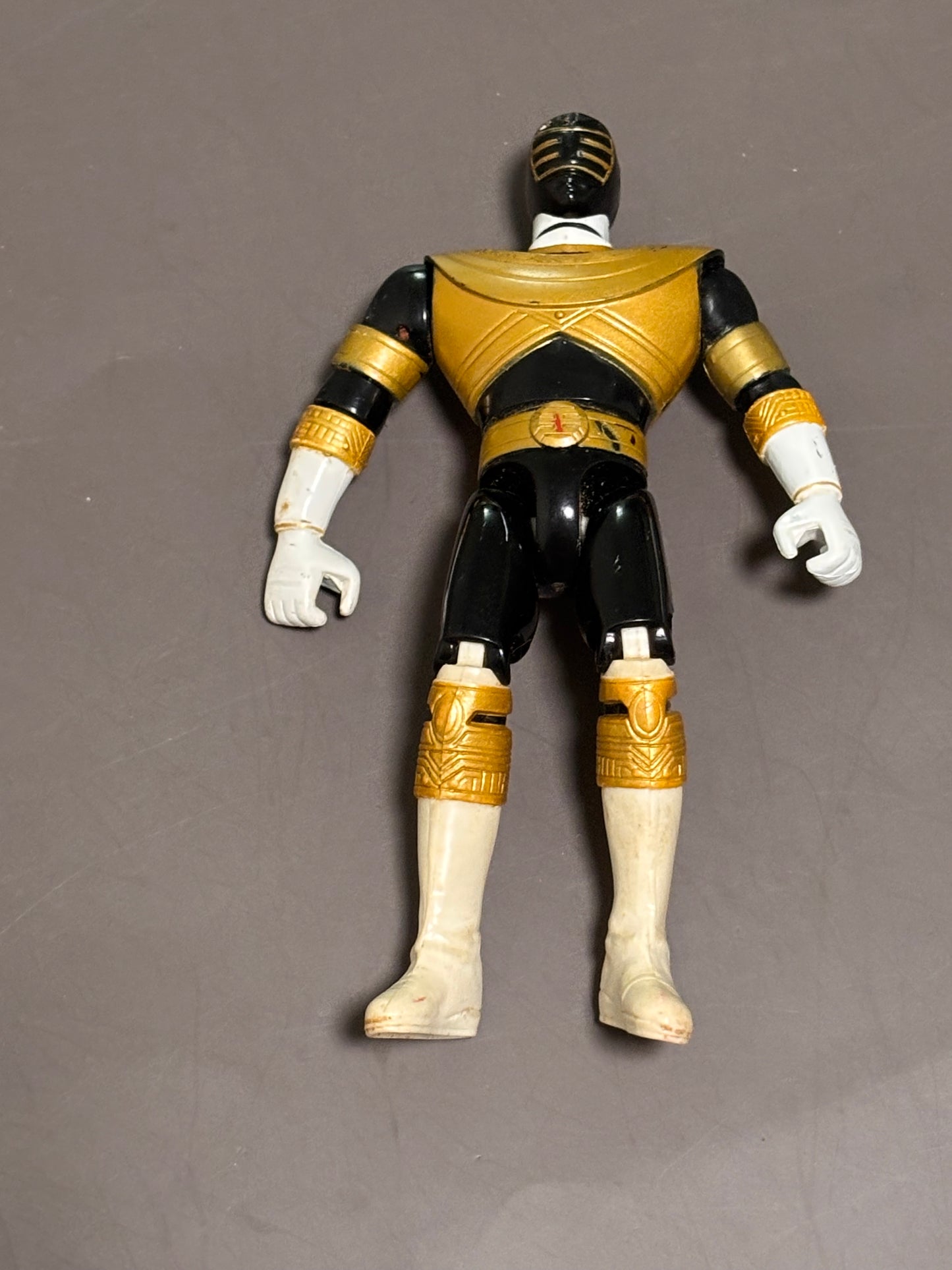 1996 Bandai Power Rangers Zeo Black Gold Ranger 5.5" Figure Vintage Action Figure