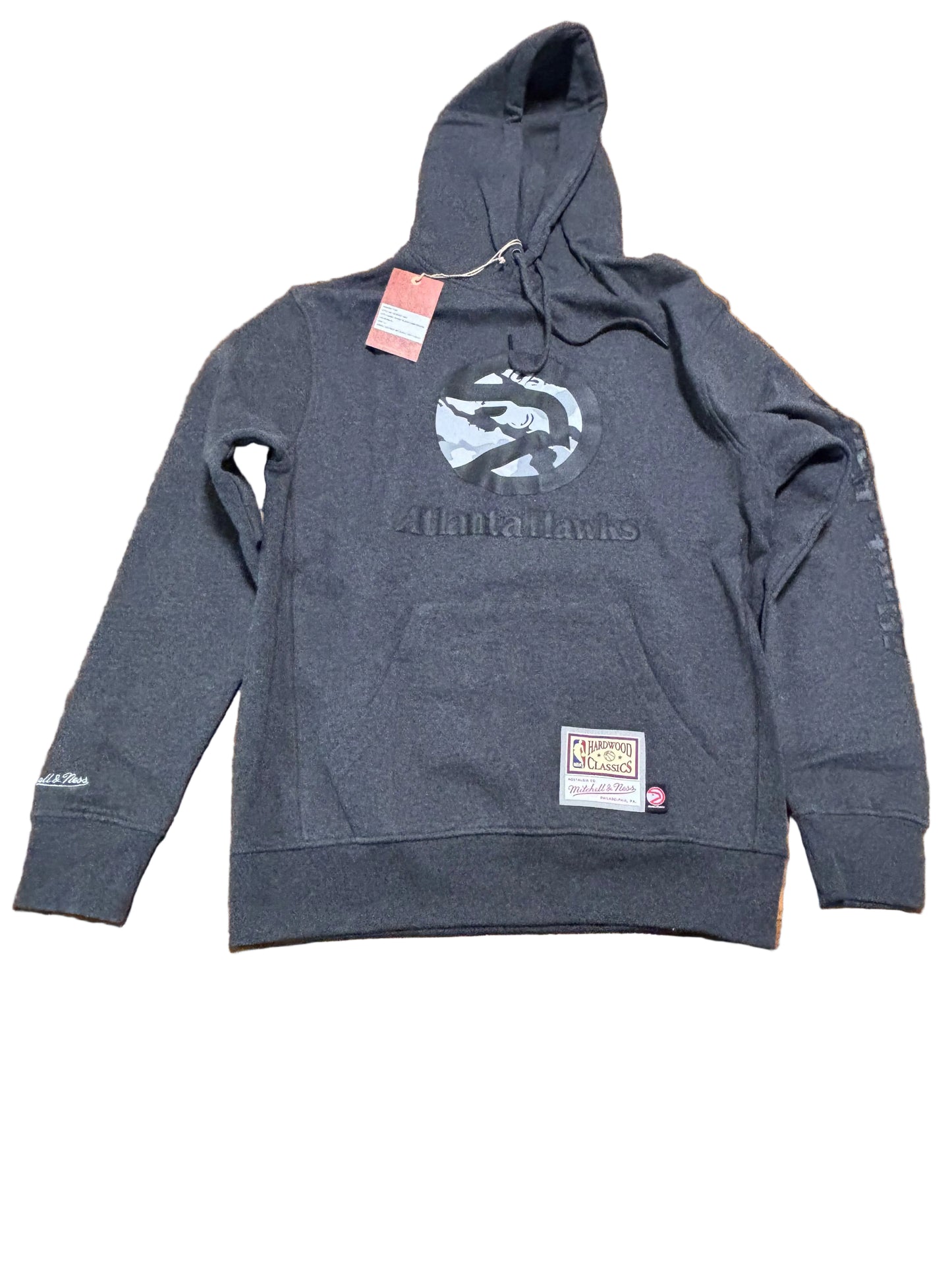 Atlanta Hawks Mitchell & Ness Hardwood Classic HWC NBA Retro Camo Ghost Pullover Hoodie Hooded Sweat Shirt Black Men’s Large L New NWT