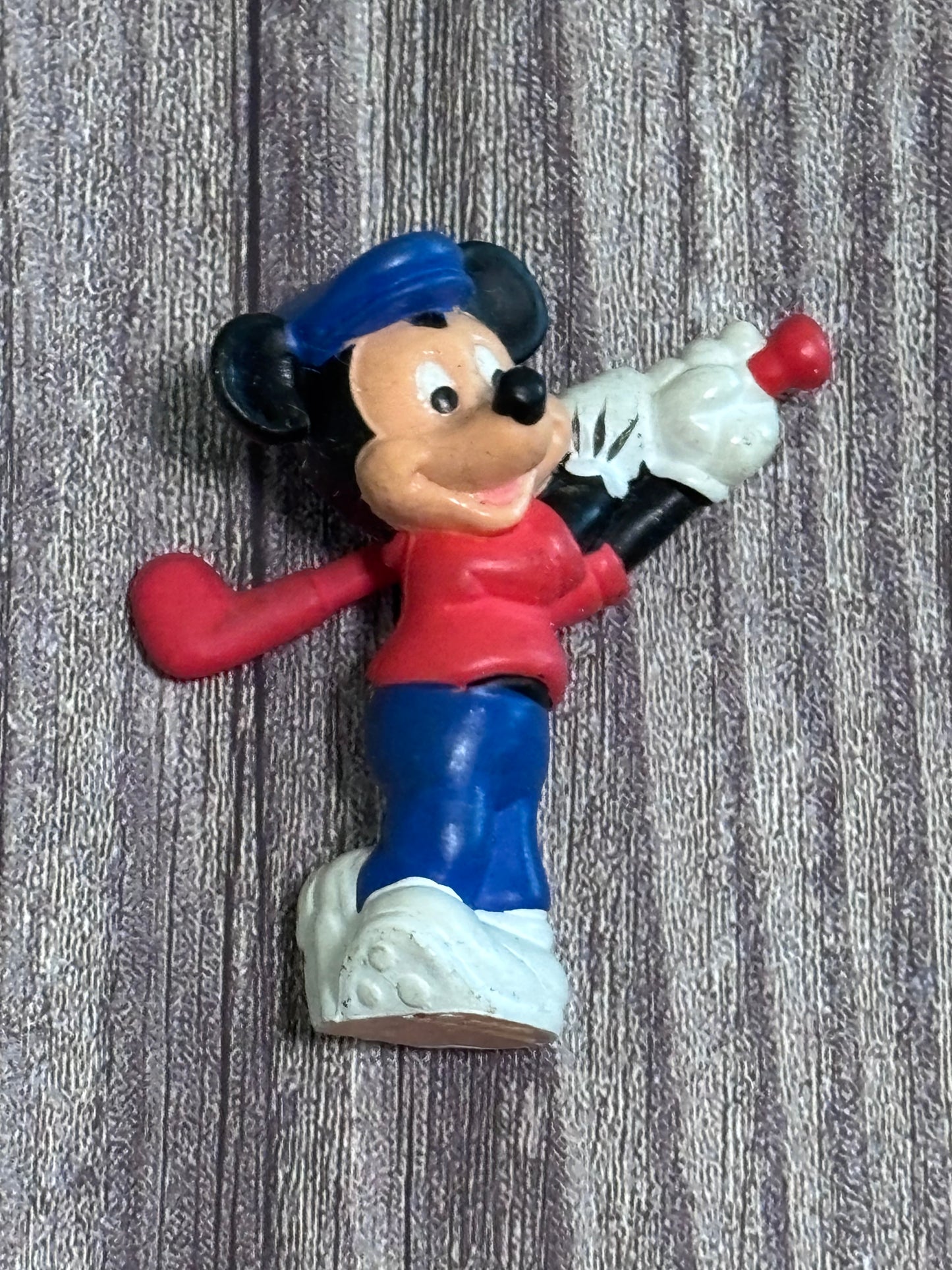 Disney Mickey Mouse Golfing Bullyland Pvc Figure West Germany Vintage Club Hat