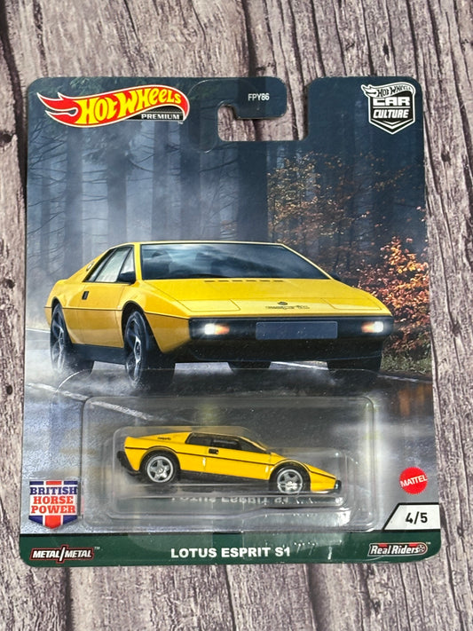 Hot Wheels Car Culture Lotus Esprit S1 Yellow 1:64 Diecast Car 4/5