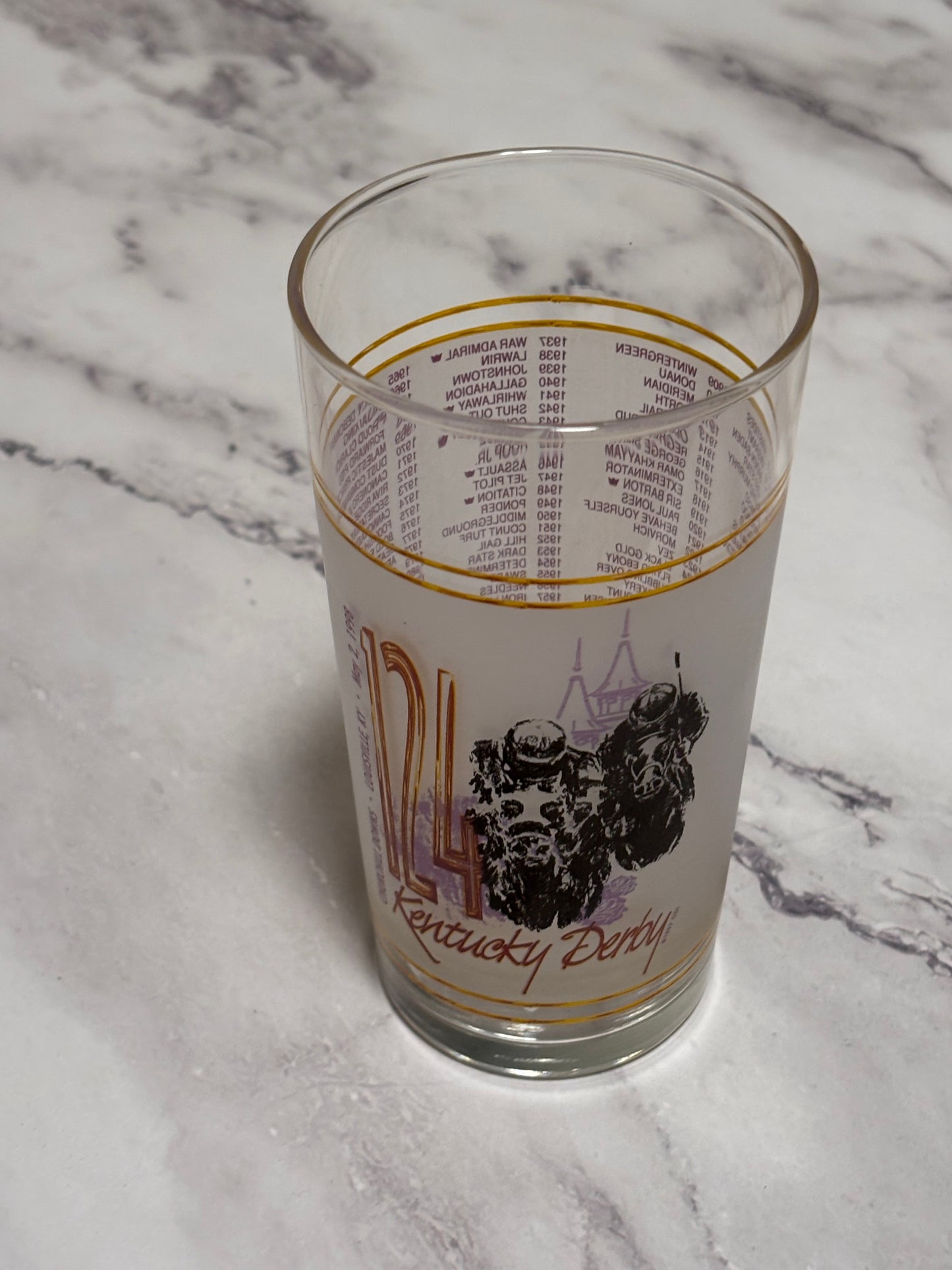 1998 Kentucky Derby Official 124th Churchill Downs Vintage Julep Glass Louisville