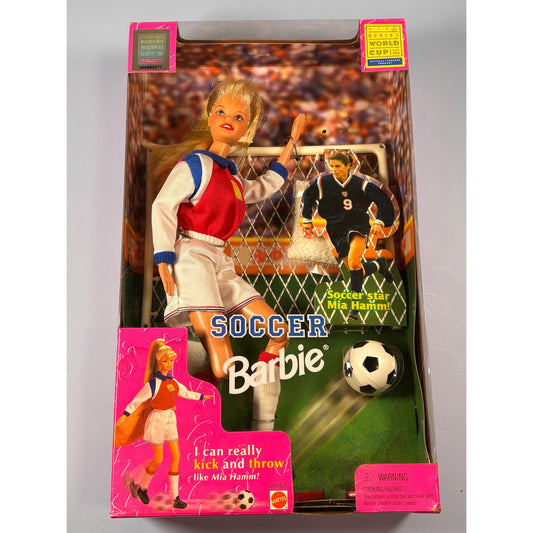 Vintage Soccer Barbie USA Women's World Cup Mia Hamm 1998 New Mattel 20151