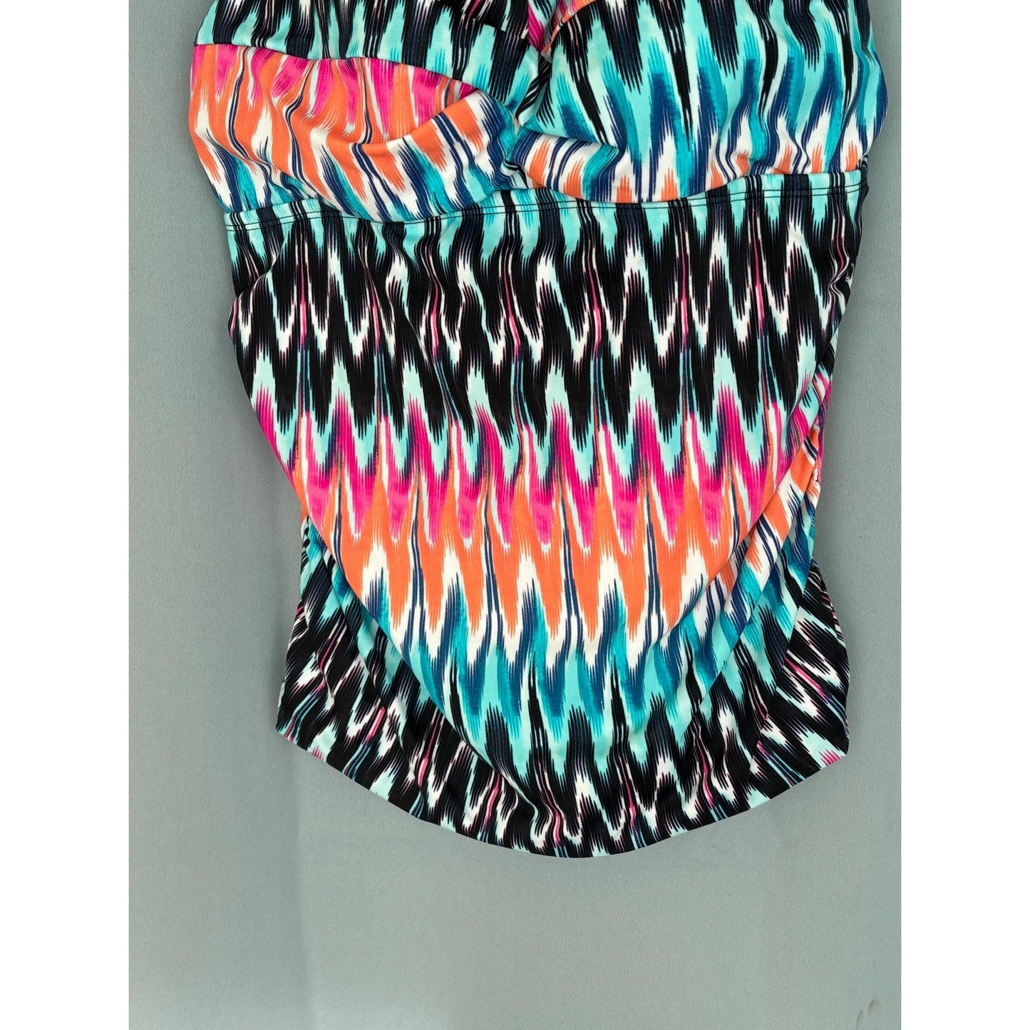 American Beach Lagoon Multi Color Swim Top Suit Size 14 NWT