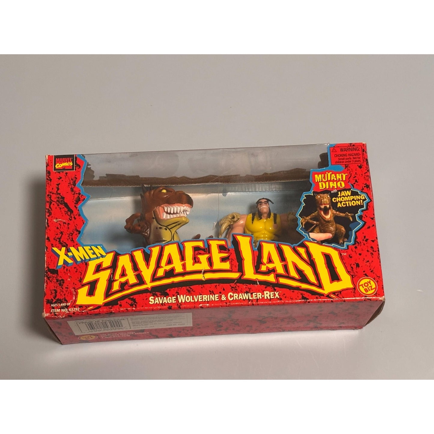 Toybiz 1997 X-Men Savage Land Wolverine And Crawler Rex Action Figure Set