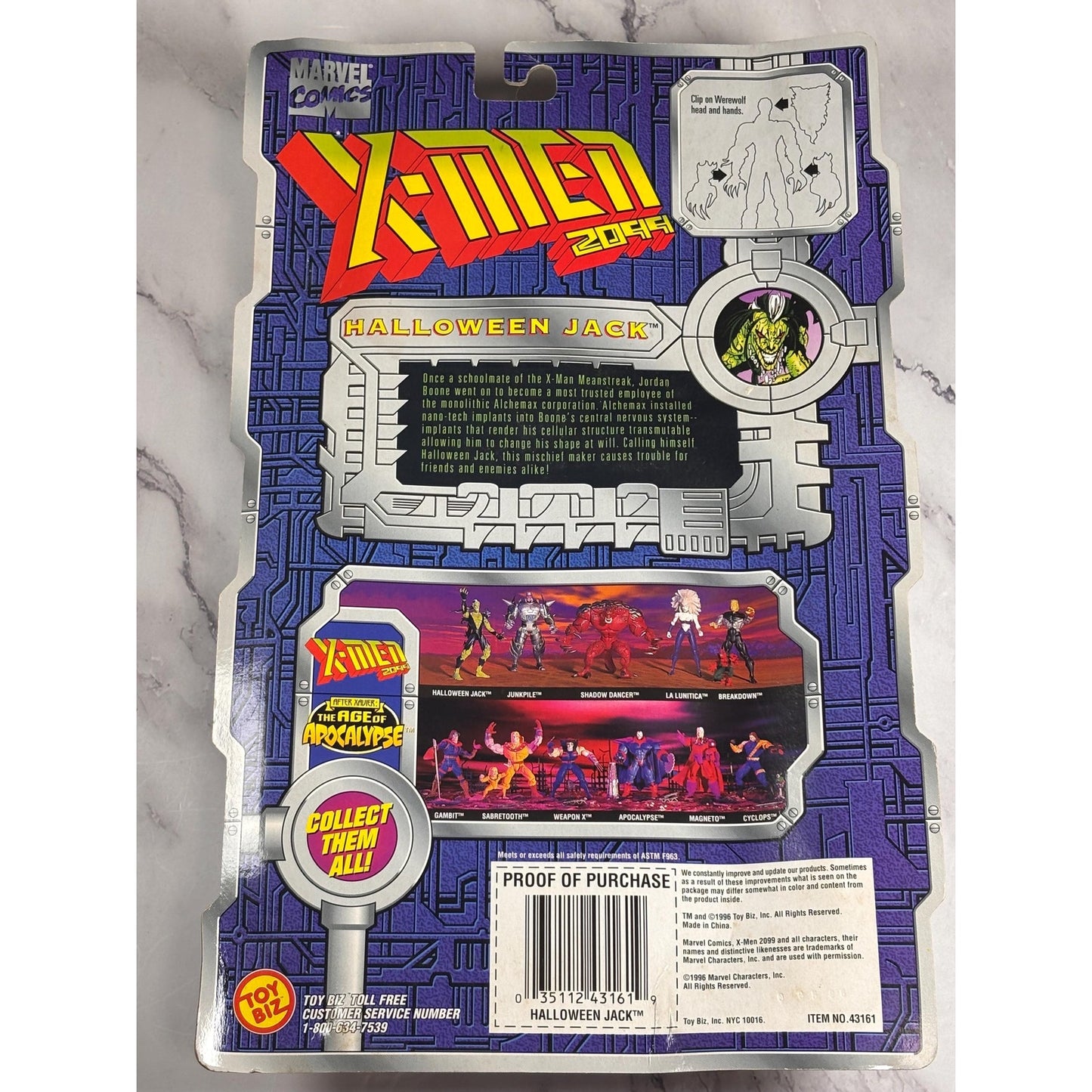 Toy Biz X-men 2099 Halloween Jack 1996 Marvel Comics Action Figure New Sealed