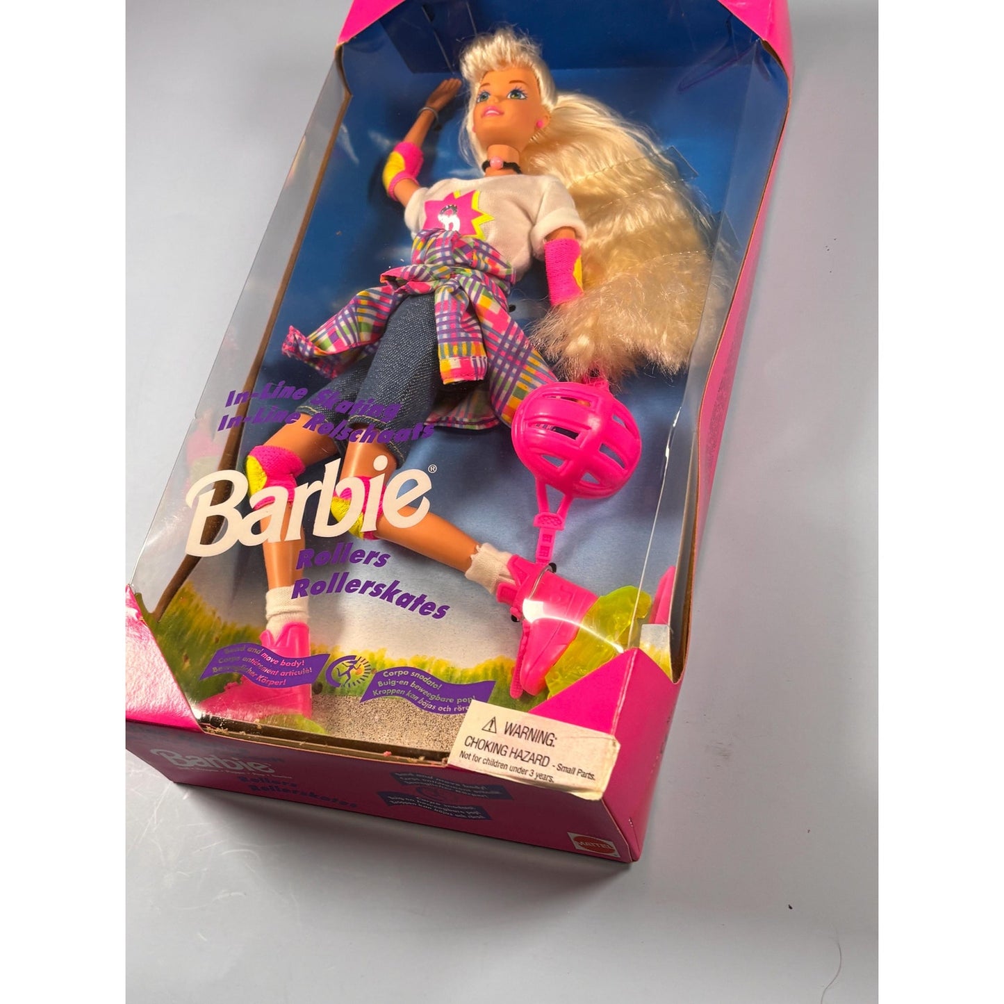 Rare In-Line Skating Barbie Doll with Rollerskates 1995 Mattel 15473 New