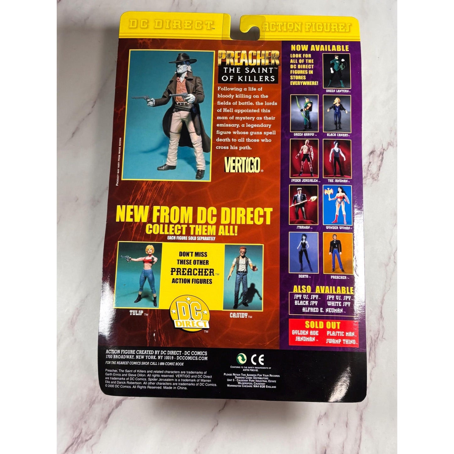 2000 DC Direct Vertigo Preacher The Saint of Killers 6" Action Figure New