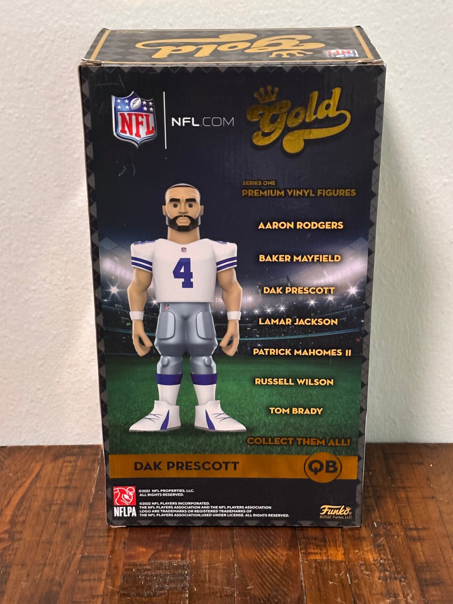 New Funko Pop Premium Gold 12”- Dak Prescott Gold White Jersey Walmart Cowboys