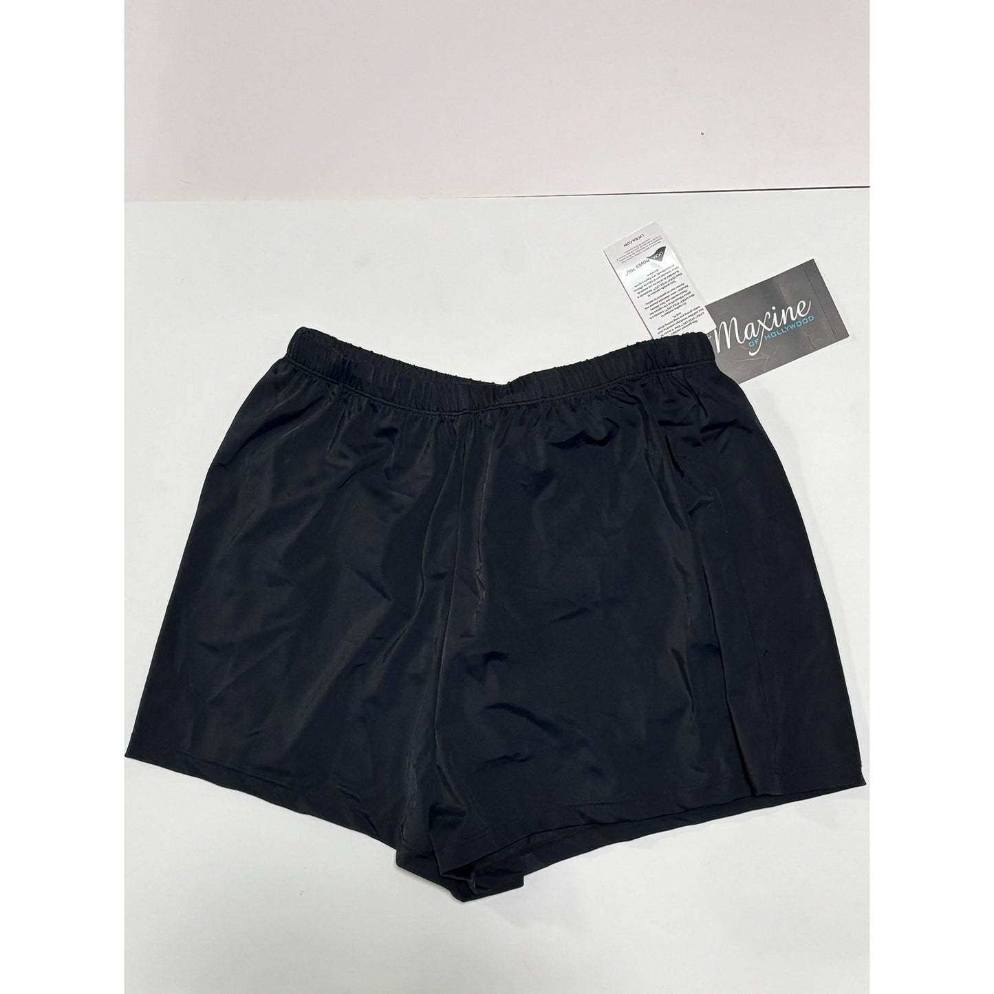 Maxine of Hollywood Women Black Stretch Jogger Bikini Bottom Shorts Size 8 NWT