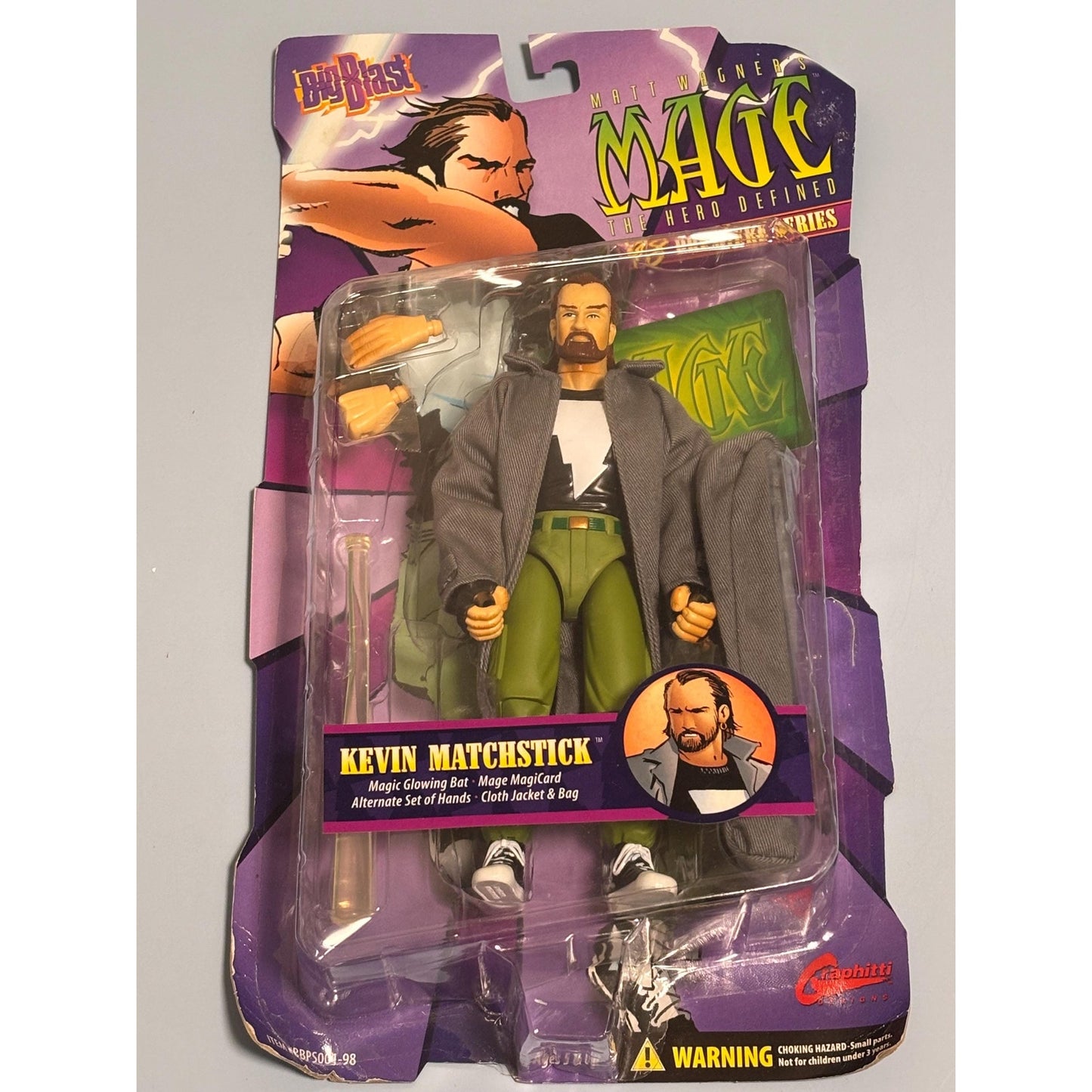 Matt Wagner’s Mage Kevin Matchstick ‘98 Premiere Series 8” graphitti Figure 1998