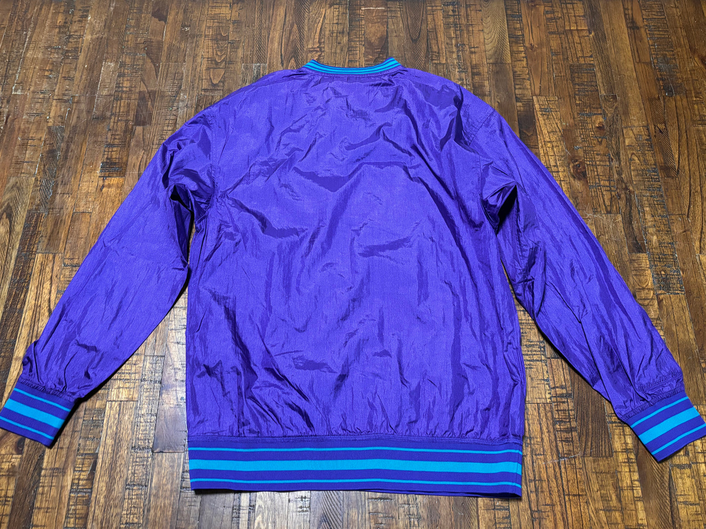 Utah Jazz Mitchell & Ness NBA Retro Hardwood Classic HWC Pullover Long Sleeve Wind Breaker Jacket Women’s Purple Teal Medium M New NWOT