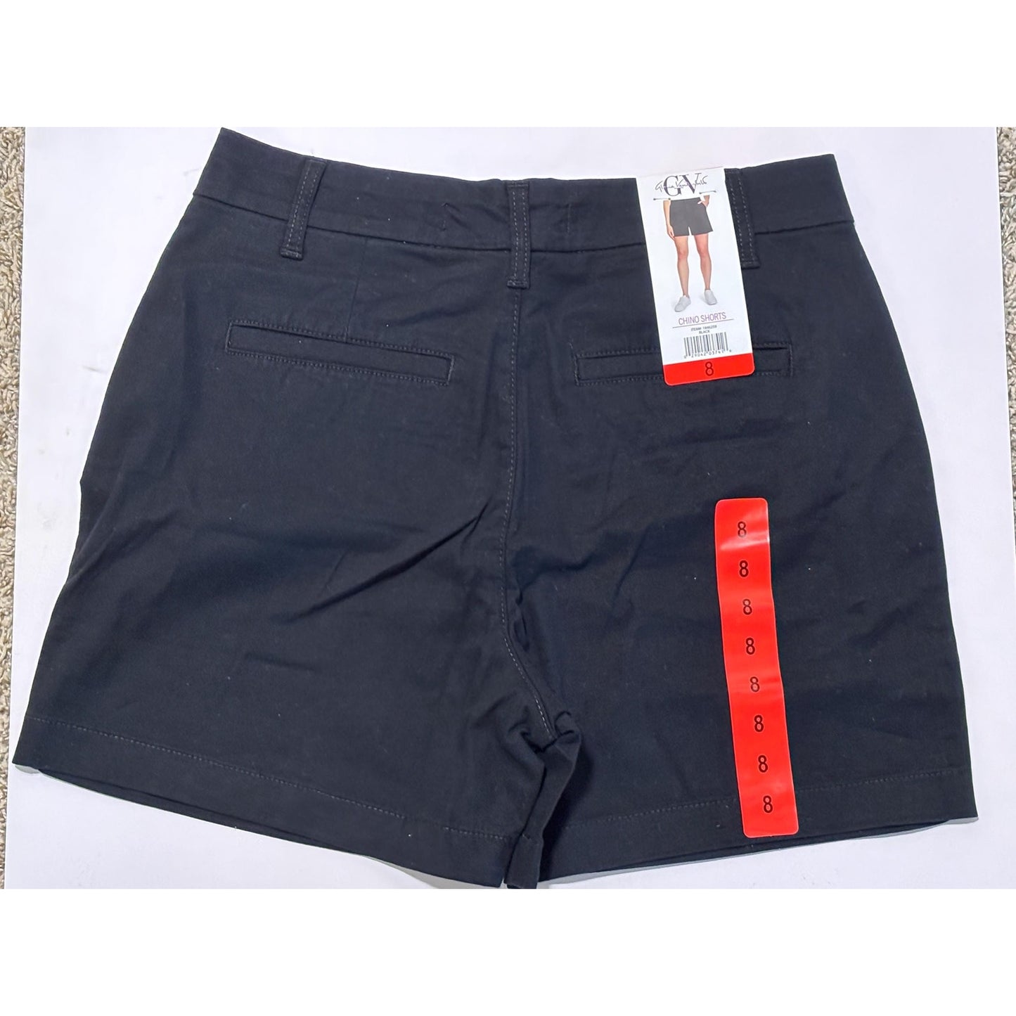 Gloria Vanderbilt Chino Shorts Womens Shorts Black 8 NWT