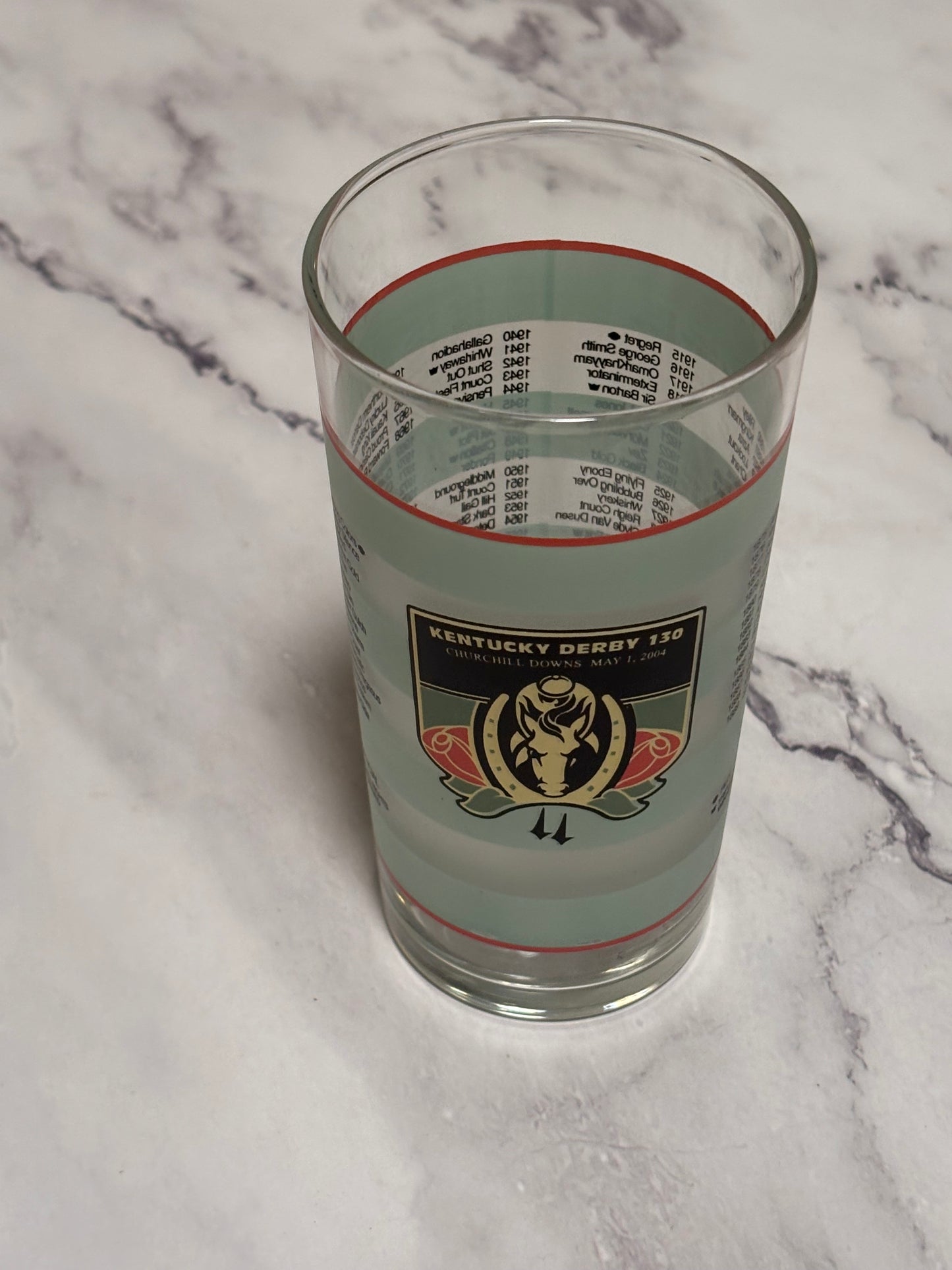 2004 Kentucky Derby Official 130th Churchill Downs Vintage Julep Glass Louisville