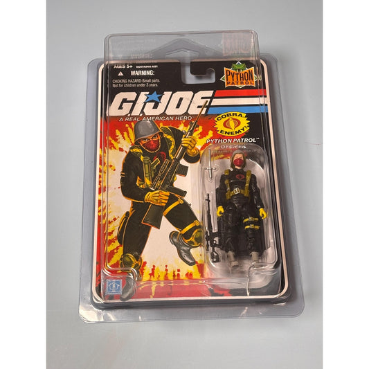 GI JOE Python Patrol Python Officer 3.75” Action Figure 2007 Hasbro Mint w/ Case