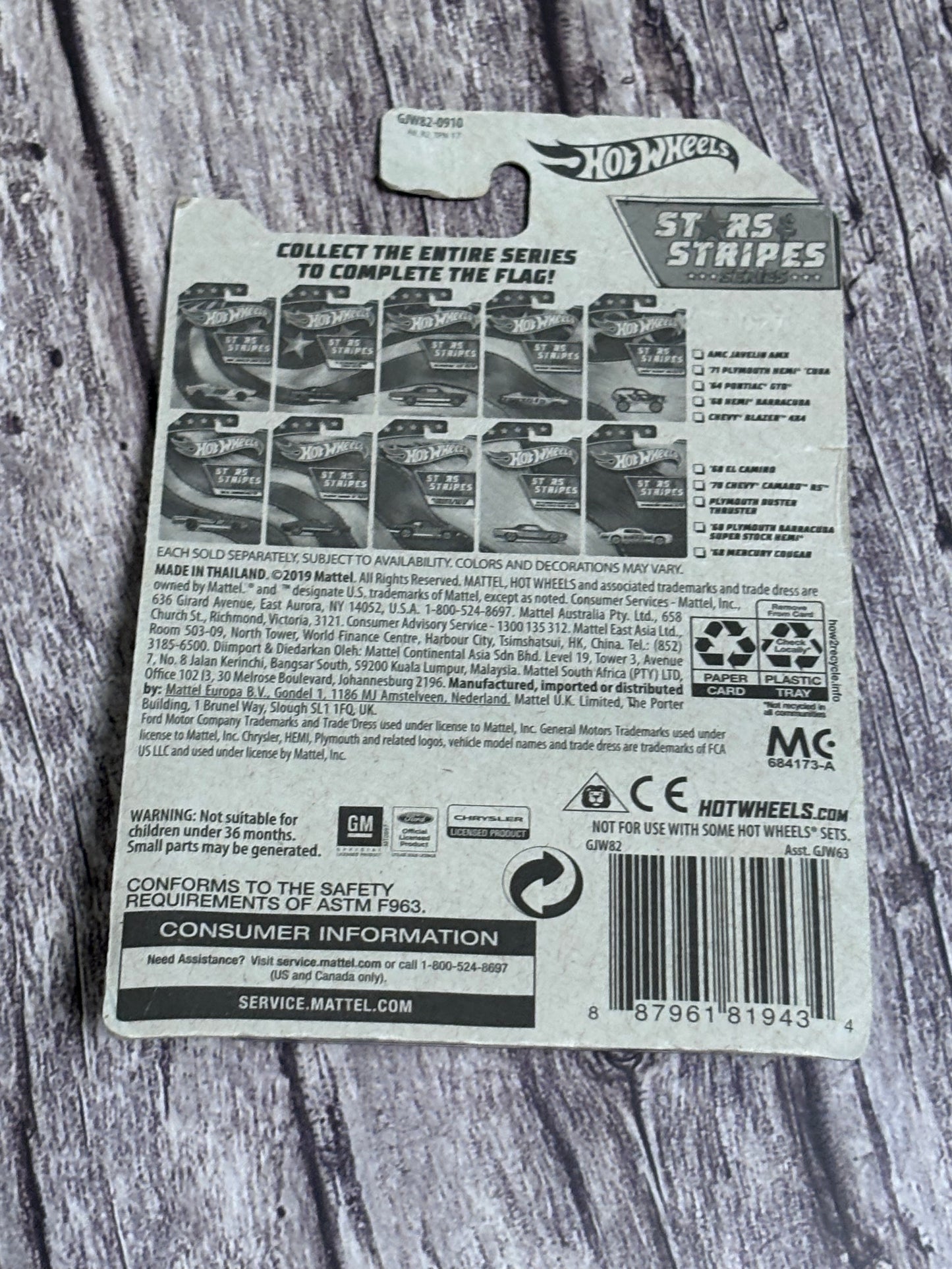 Hot Wheels 2020 Stars And Stripes 04/10 Silver '68 Hemi Barracuda B68