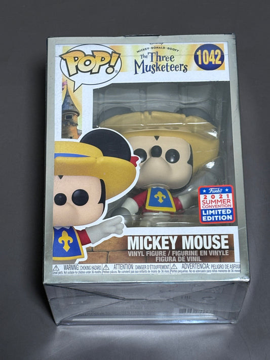 Funko Pop! The Three Musketeers Mickey Mouse #1042 2021 Summer Con Exclusive