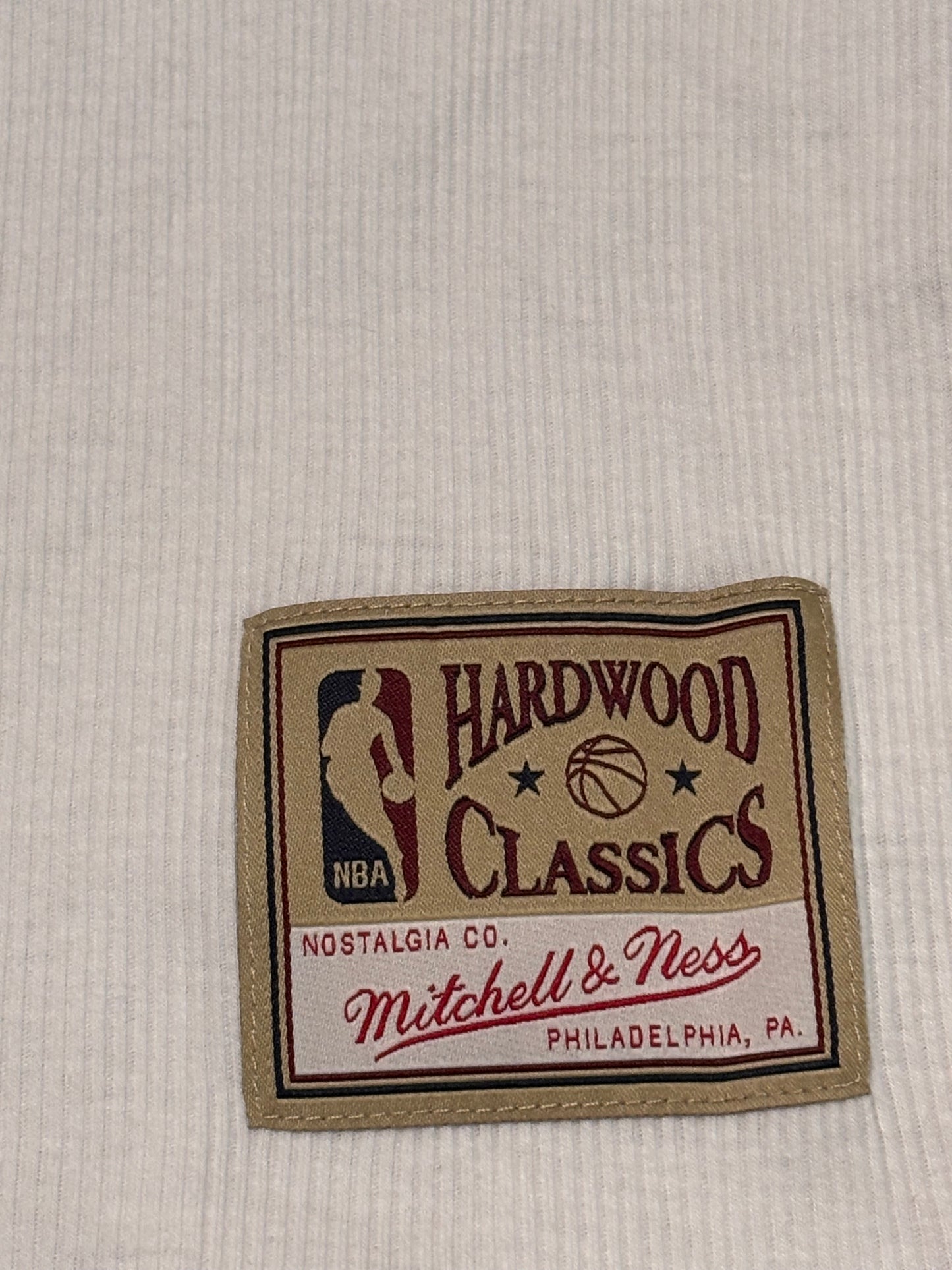Utah Jazz Mitchell & Ness NBA Retro Hardwood Classic HWC Washed Long Sleeve Ribbed Turtleneck Shirt Women’s White Small S New NWT