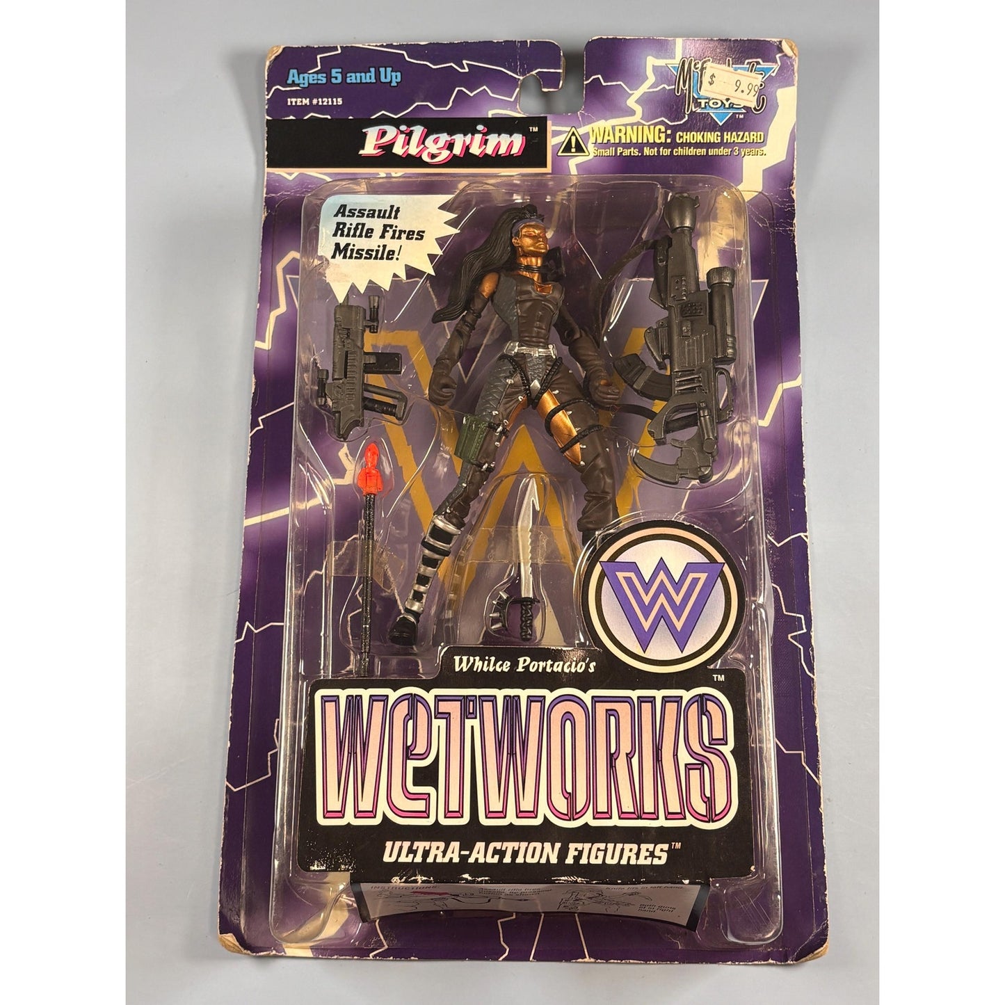 Todd Mcfarlane Toys Whilce Portacio's Wetworks Pilgrim Action Figure Gold Flesh