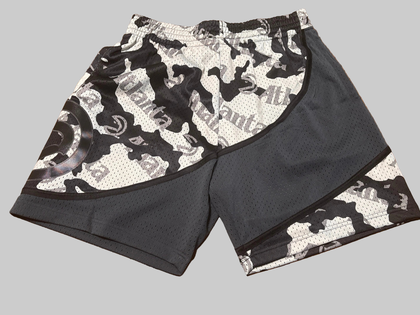 Spud Webb Atlanta Hawks Mitchell & Ness Hardwood Classic HWC NBA Retro Swingman 1986-87 Camo Ghost Black White Shorts Men’s Large L New NWOT