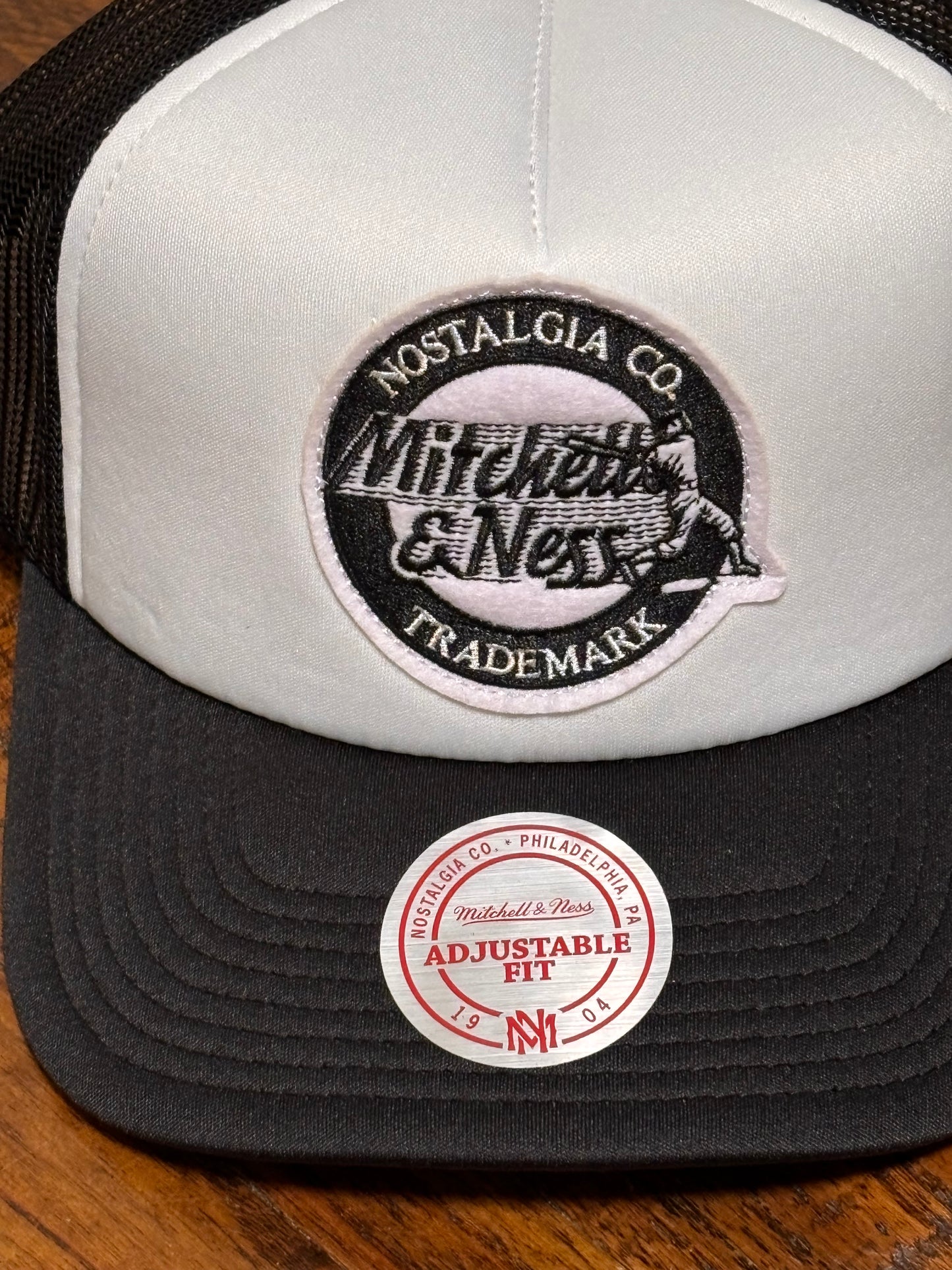 Mitchell & Ness Branded Home Run Baseball Vintage Snapback Adjustable Mesh Trucker Hat Fit Cap Black White Cream New