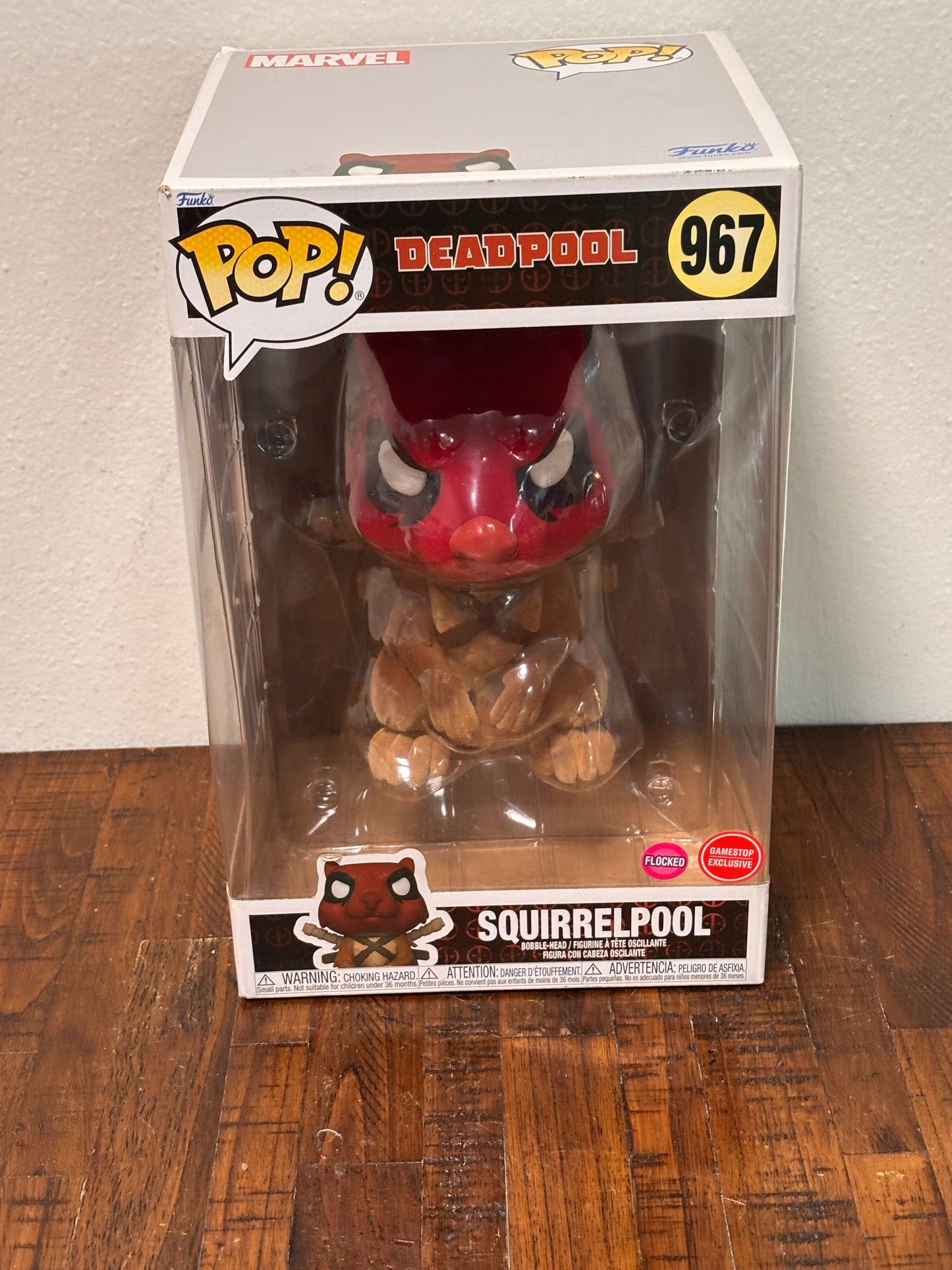 Funko Pop! Deadpool Squirrelpool Marvel Flocked GameStop Exclusive #967