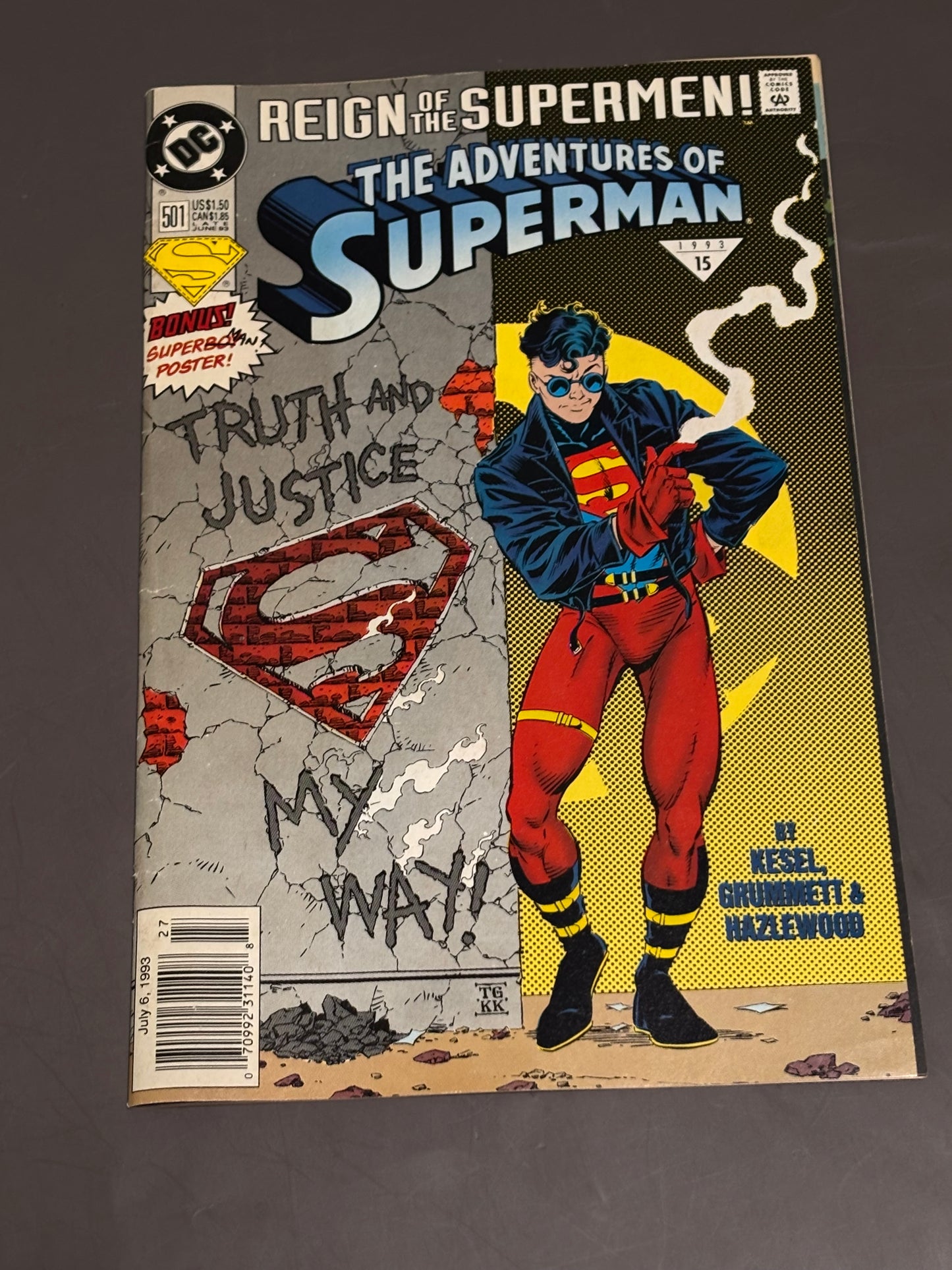 DC Comics The Adventures Of Superman #501 Truth and Justice Vintage 1993