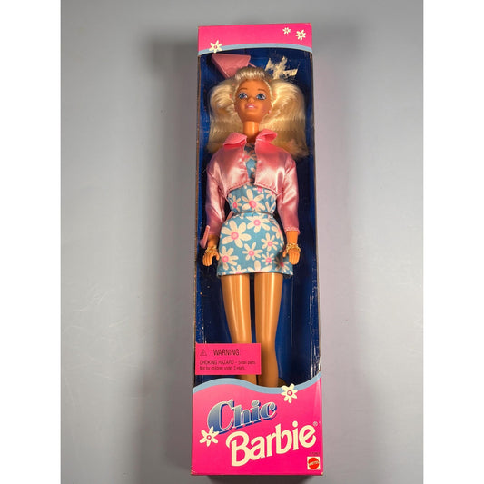 Mattel Vintage 1996 Blonde Chic Barbie Doll In Box With Accessories - 17297