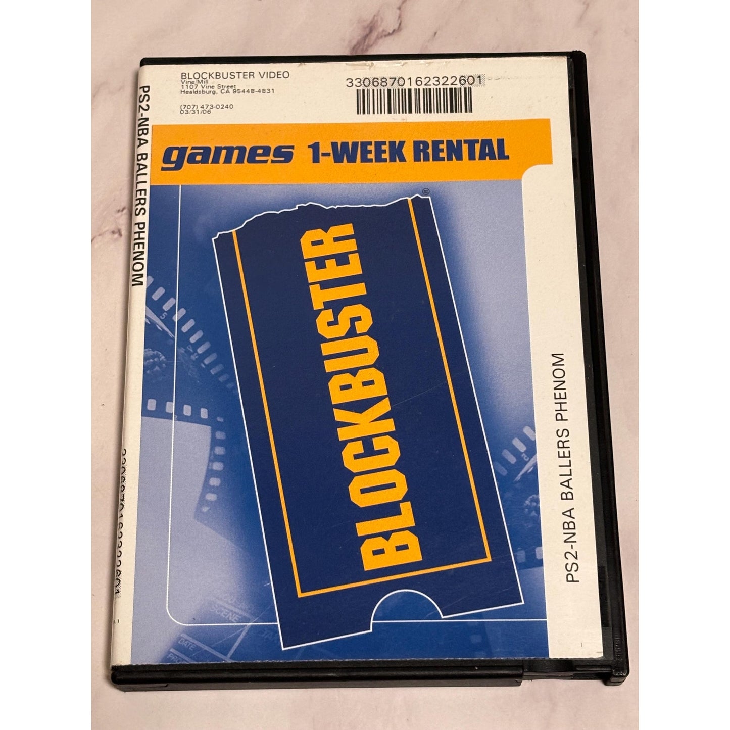 NBA Ballers: Phenom PS2 (Sony PlayStation 2, 2006) Game Only BlockBuster Case