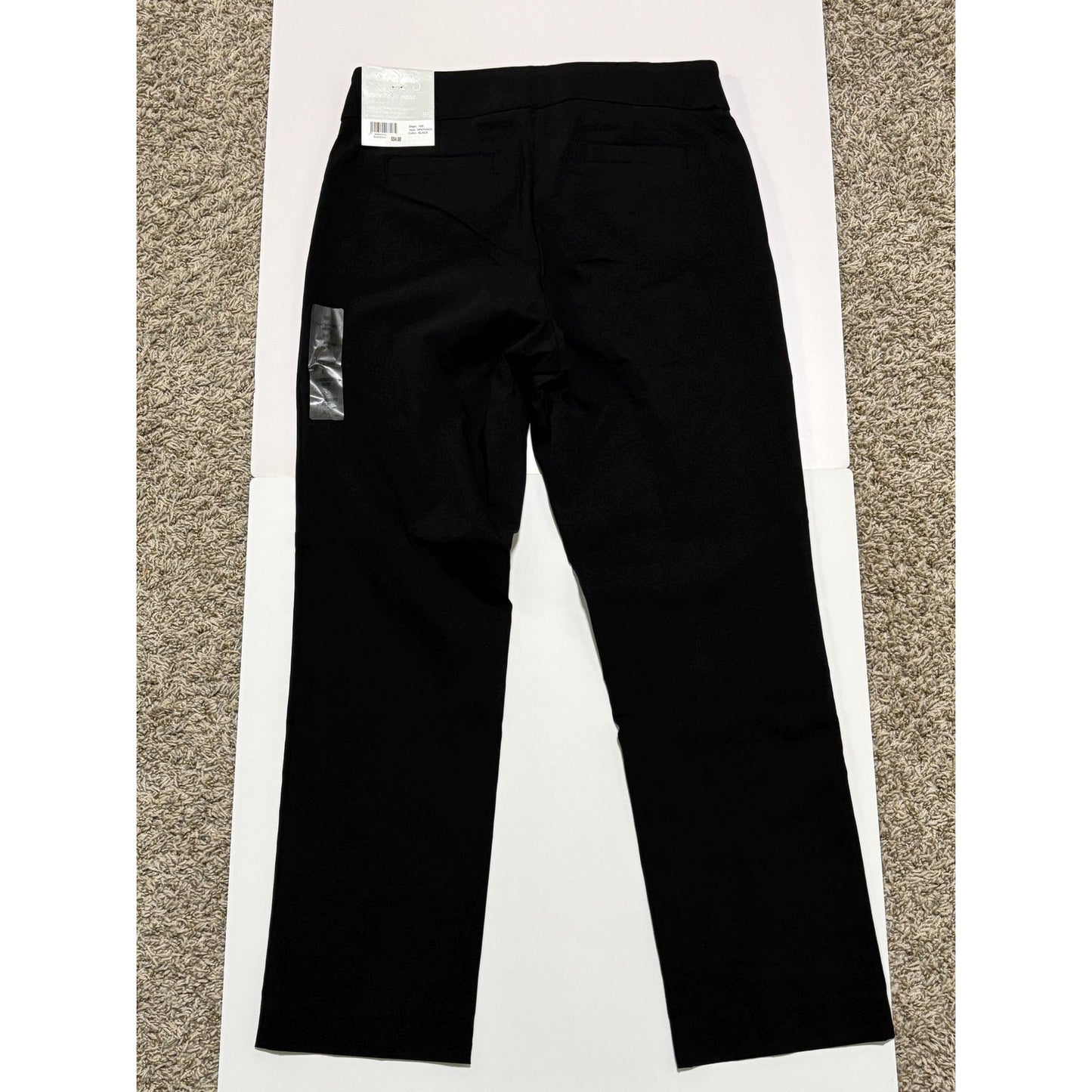 Coral Bay Woman’s Black Stretch Pants Size 8S NWT
