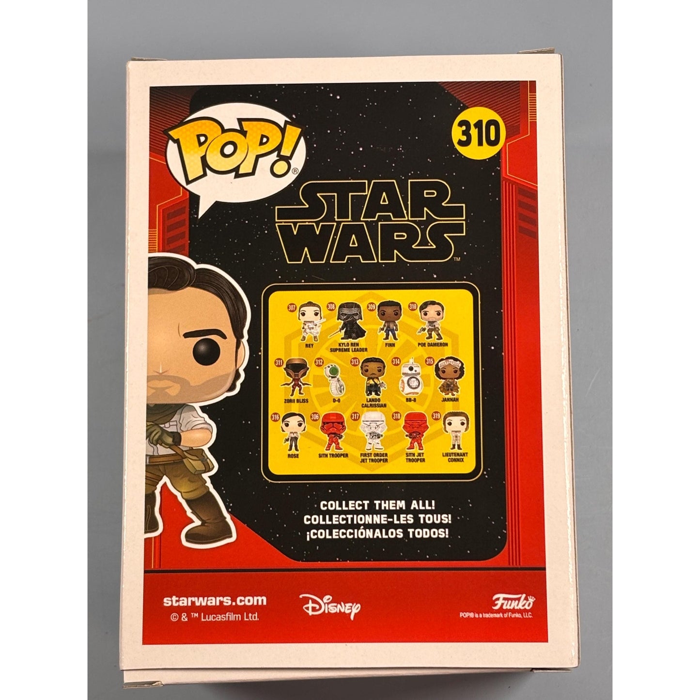Funko Pop! Star Wars: Poe Dameron Bobble-Head - #310 Disney New