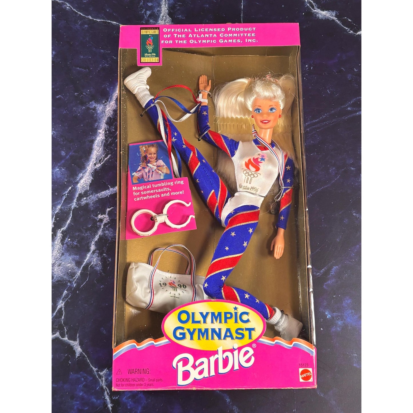 Barbie 1996 Olympic Gymnast Doll Atlanta Games 1995 Mattel 15123 Collectable 90
