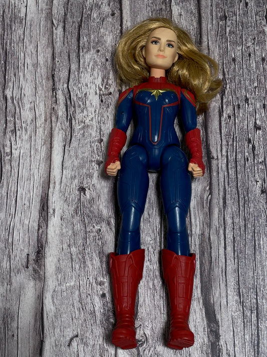 Hasbro 2018  Captain Marvel Brie Larson 12" Action Figure Rooted Hair Complete