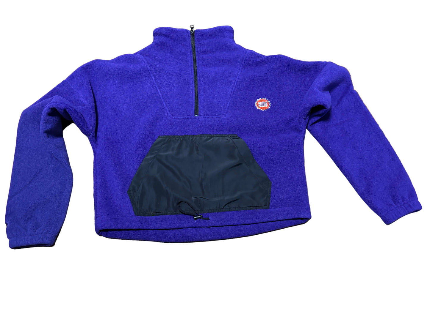 Phoenix Suns Mitchell & Ness NBA Retro Hardwood Classic HWC Fleece Half-Zip Long Sleeve Sweater Purple Black Women’s Medium M New NWOT