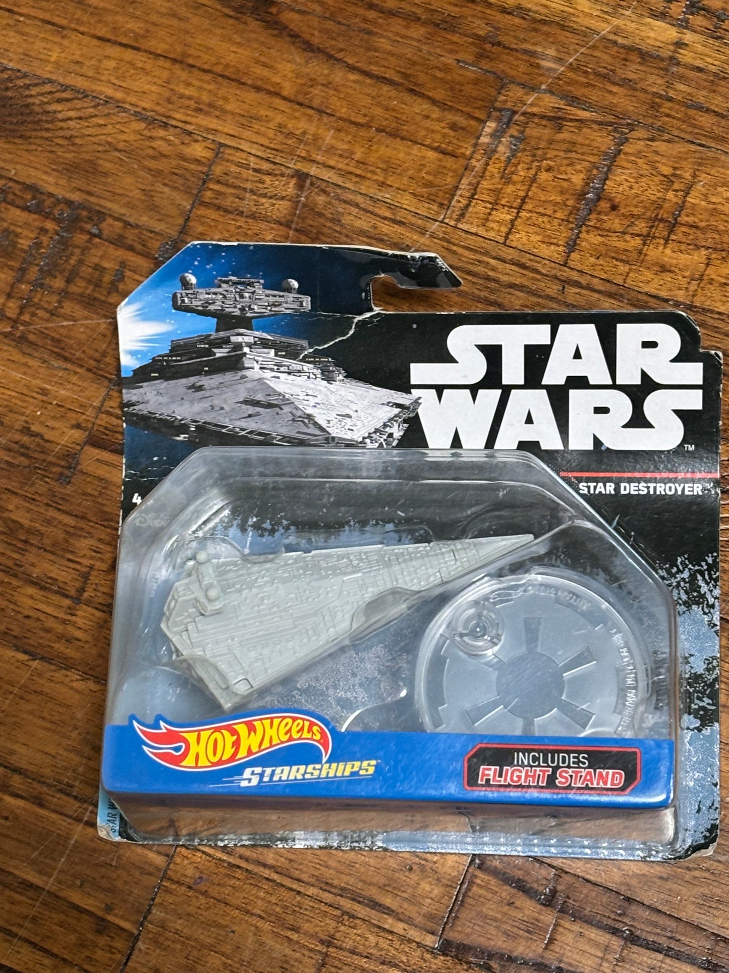 Disney Hot Wheels StarShips Mattel Star Wars with Flight Stand 2014 Star Destroyer Die Cast New