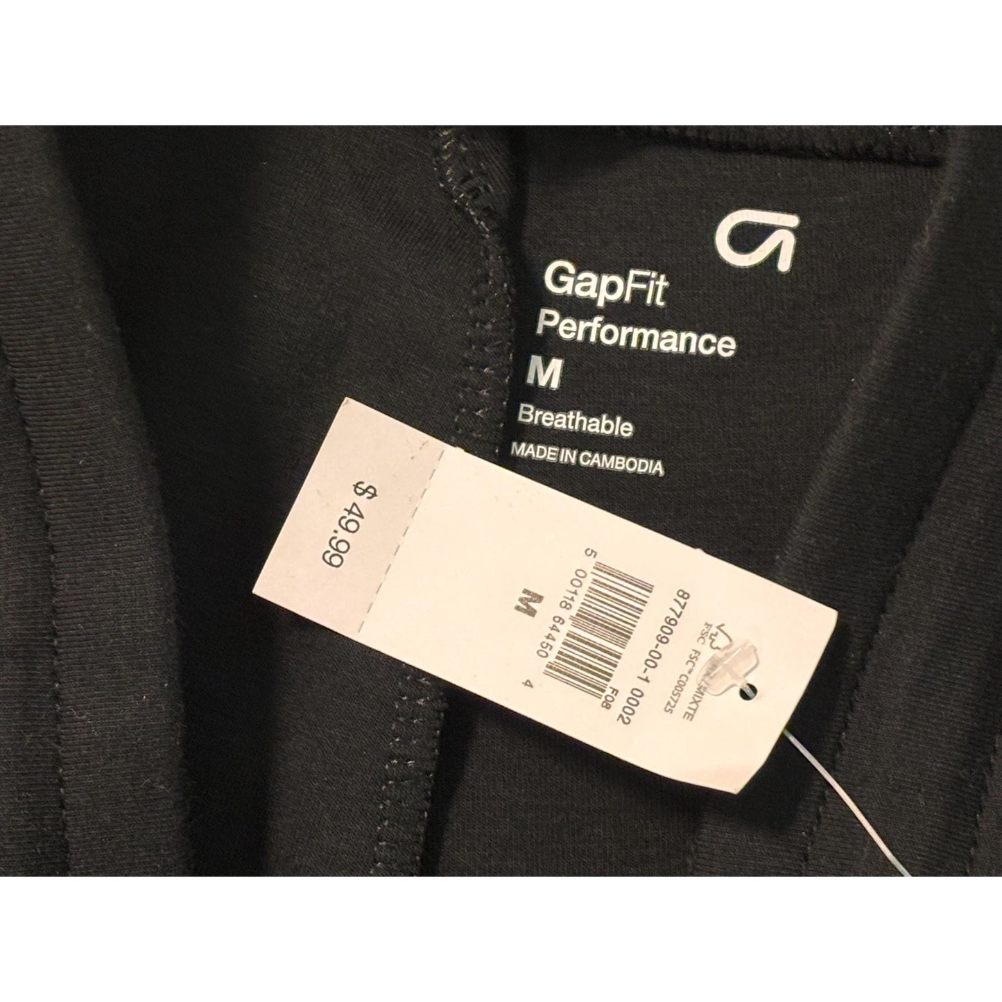 Gap Fit Performance Men’s Black Shorts Breathable Medium M NWT