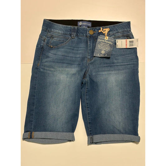Democracy womens Ab solution 13” Bermuda Short 10 Blue Denim Core Essentials NWT
