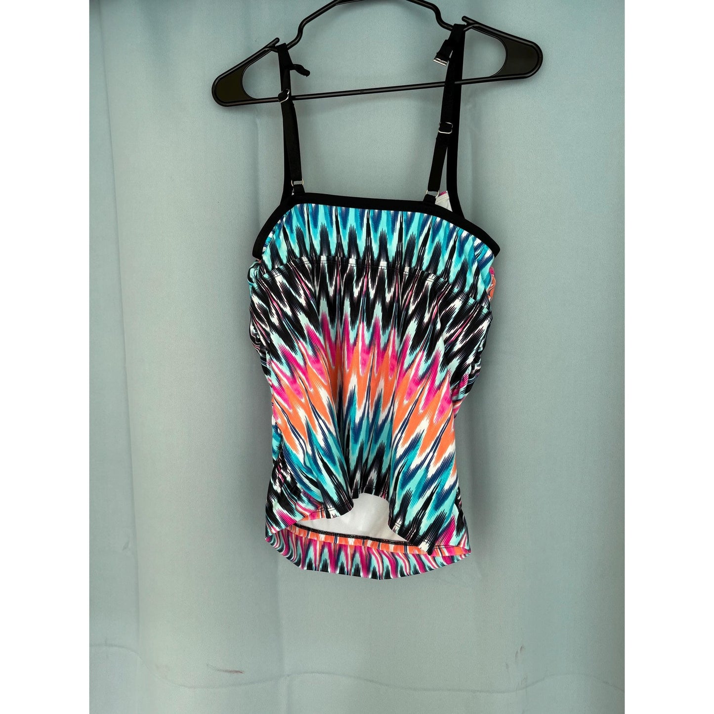 American Beach Lagoon Multi Color Swim Top Suit Size 14 NWT