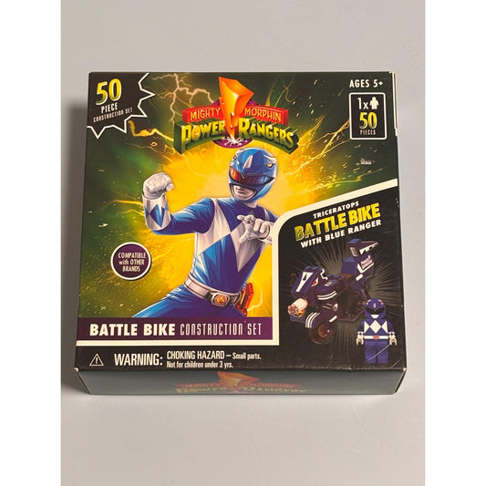 Hasbro Mighty Morphin Power Rangers Blue Ranger & Battle Bike Construction Set