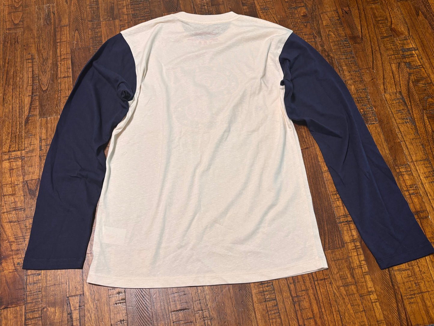 Chicago White Sox Mitchell & Ness Cooperstown Collection MLB Baseball Big Face Logo Team Origins Long Sleeve Shirt T-Shirt Navy Blue White Cream Men’s Large L New NWOT