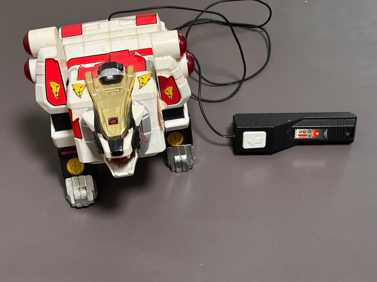 1994 Mighty Morphin Power Rangers White Tigerzord Vintage Remote Control