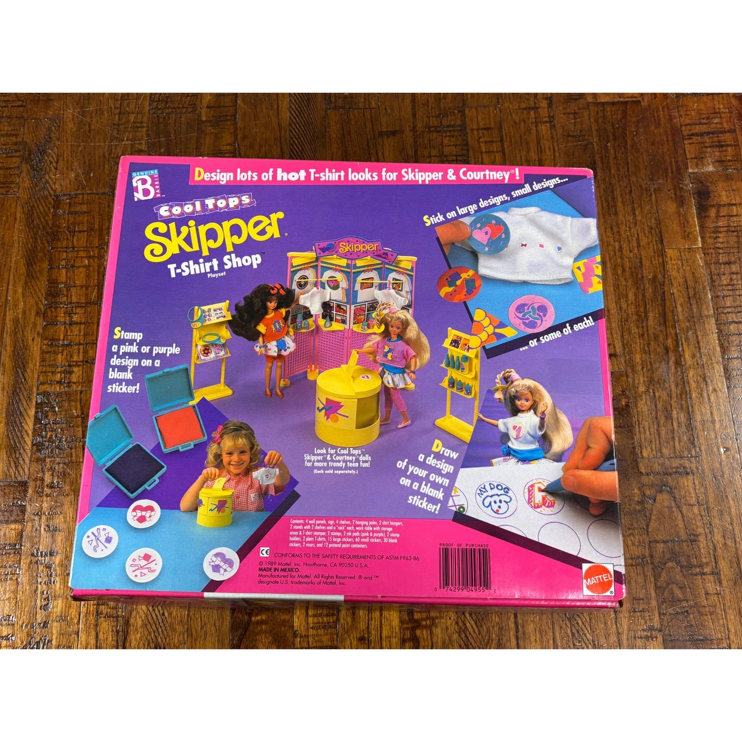1989 Barbie Cool Tops Skipper T Shirt Shop New Sealed Box Fashion Doll 4955