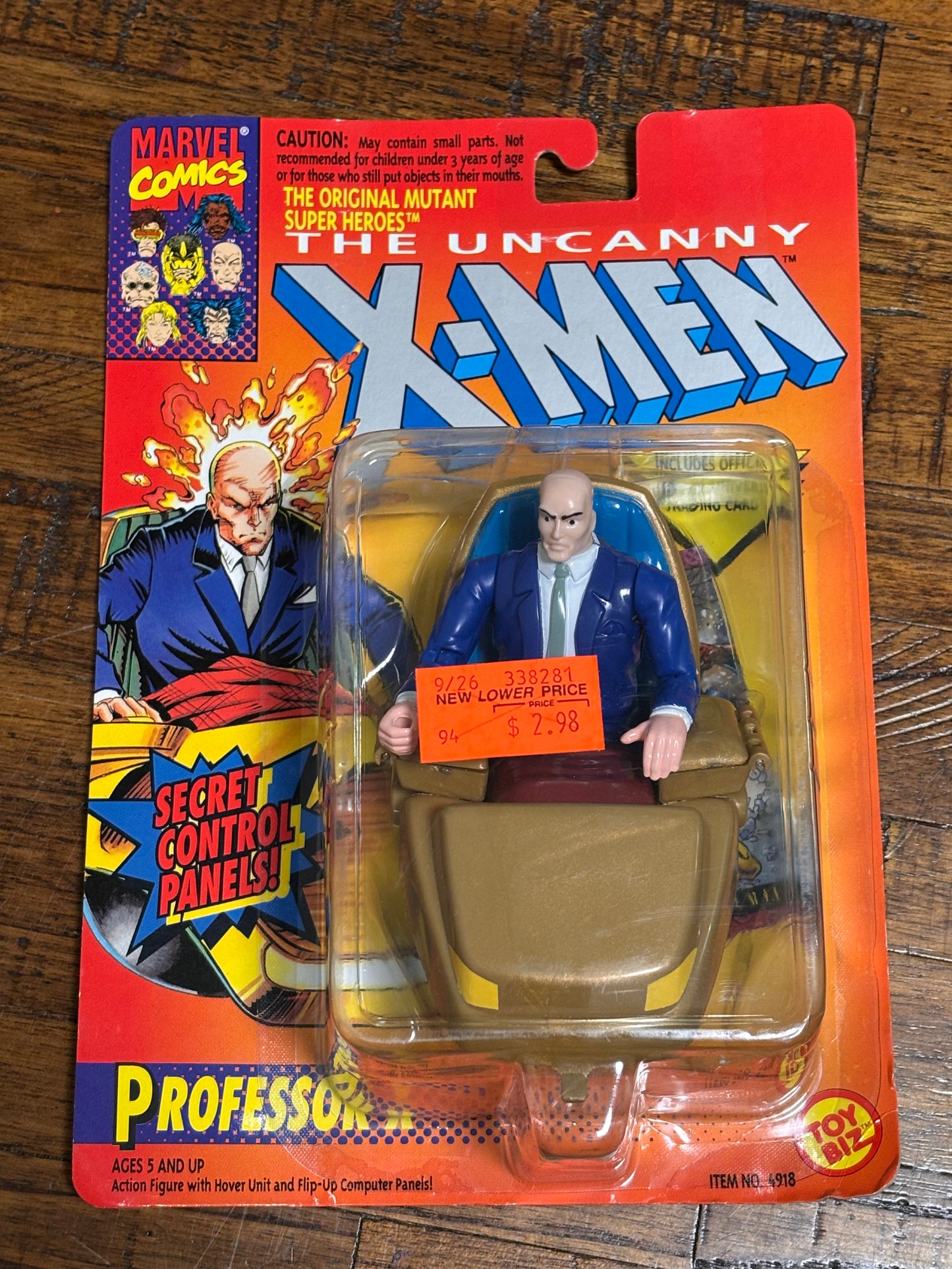 Marvel Comics Toy Biz The Uncanny X-Men Professor X Vintage Action Figure 1993 Chair New