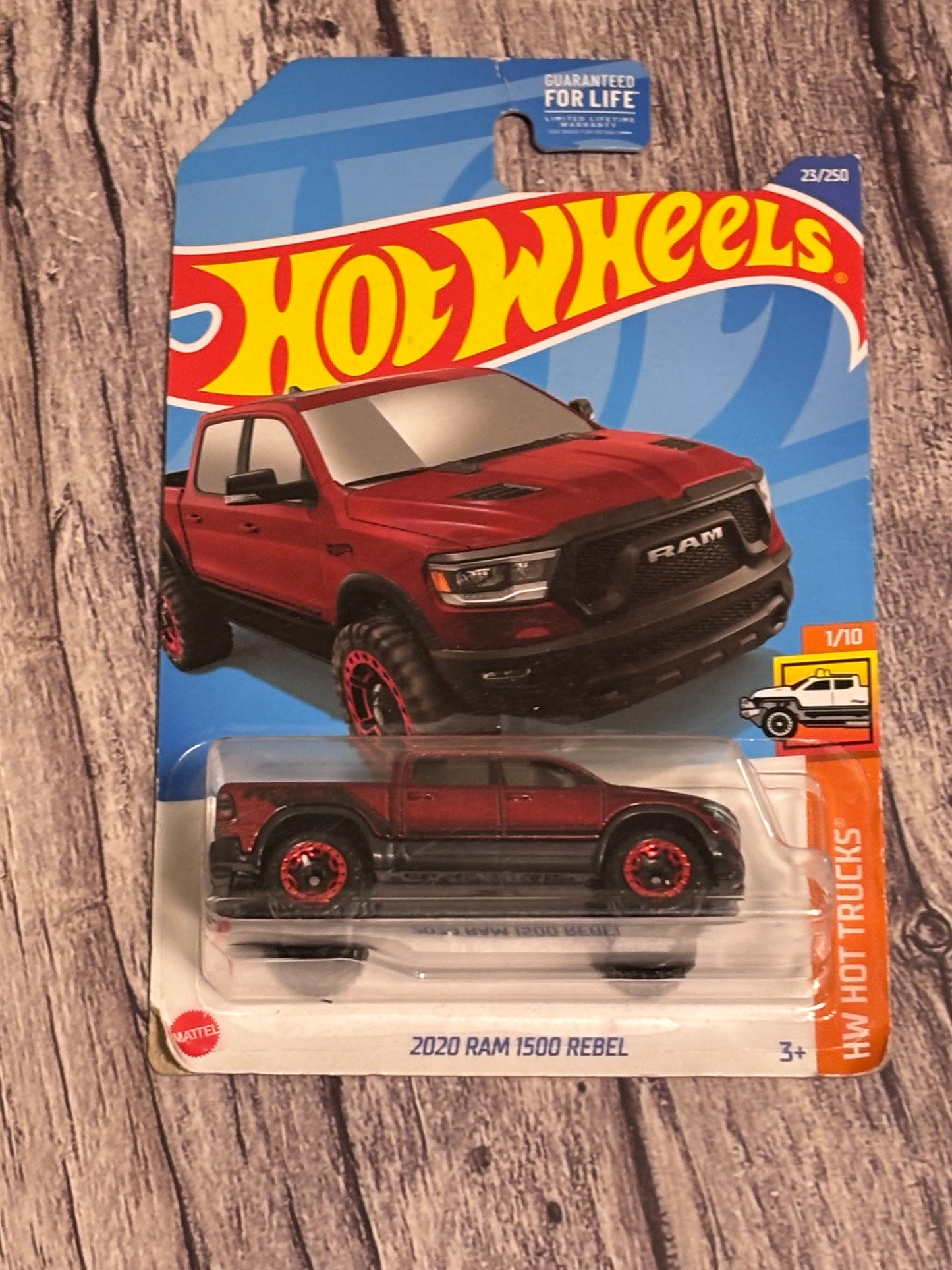 Hot Wheels Ram 1500 Rebel 2020 Pickup Truck HW Hot Trucks 1/10 Red 1:64 NIP 2022