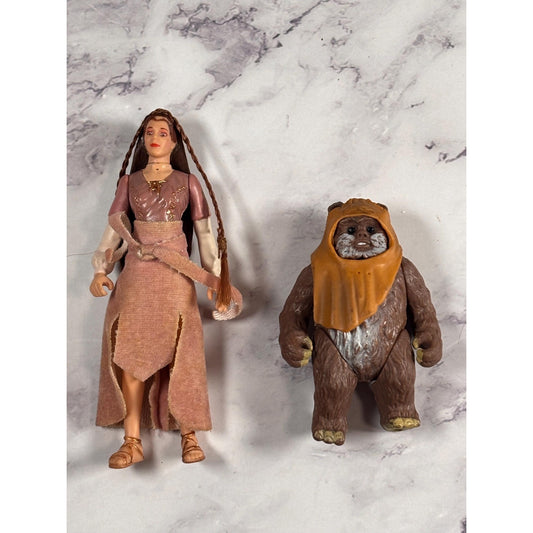 Star Wars Power Force Princess Leia Collection Leia Endor & Wicket 1997 2 Pack