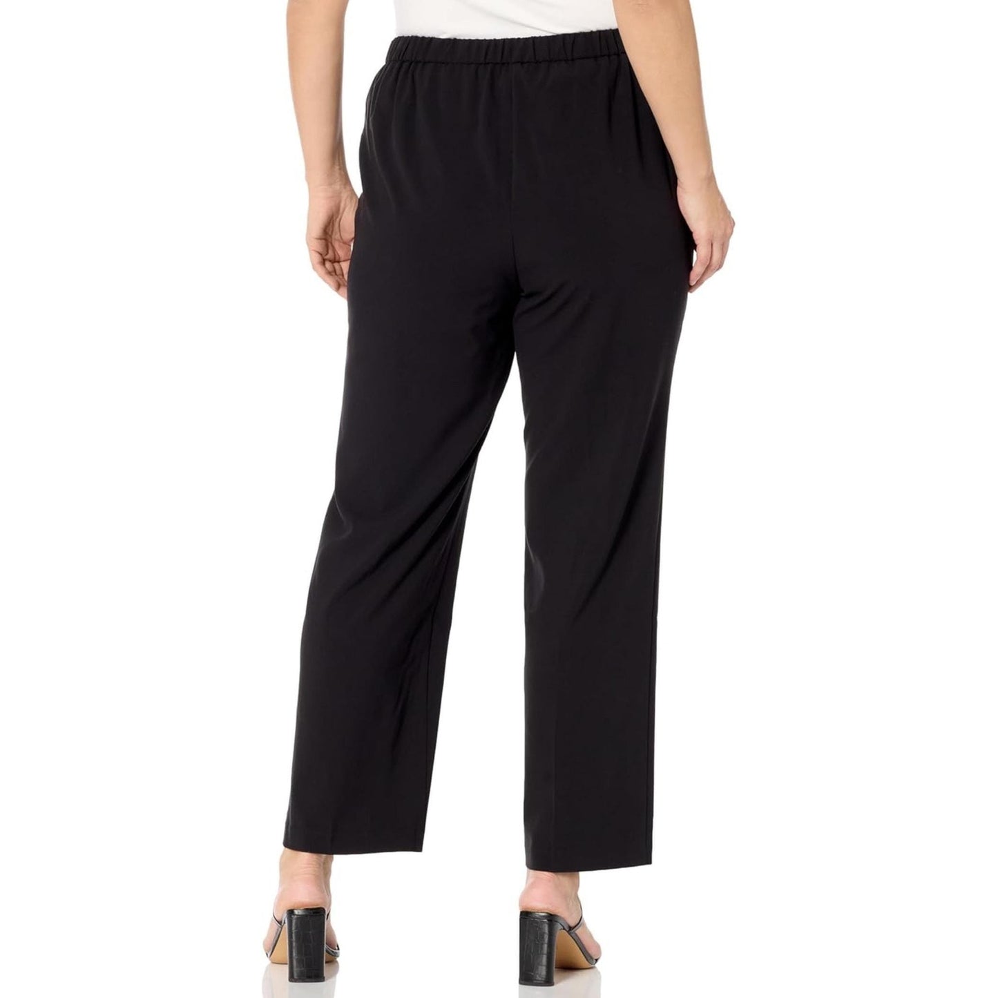 Briggs New York Women's Petite Pull Dress Pant Short Length Black 10P NWT