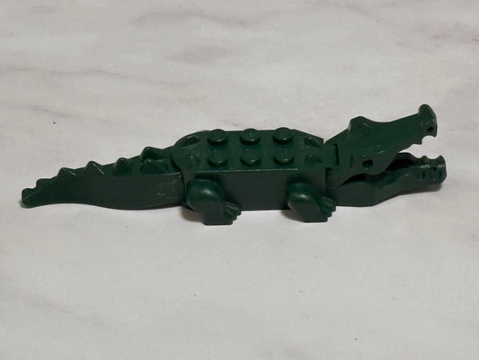 LEGO 1990s Vintage Dark Green Alligator Crocodile 6026c01 Pirates Adventurers