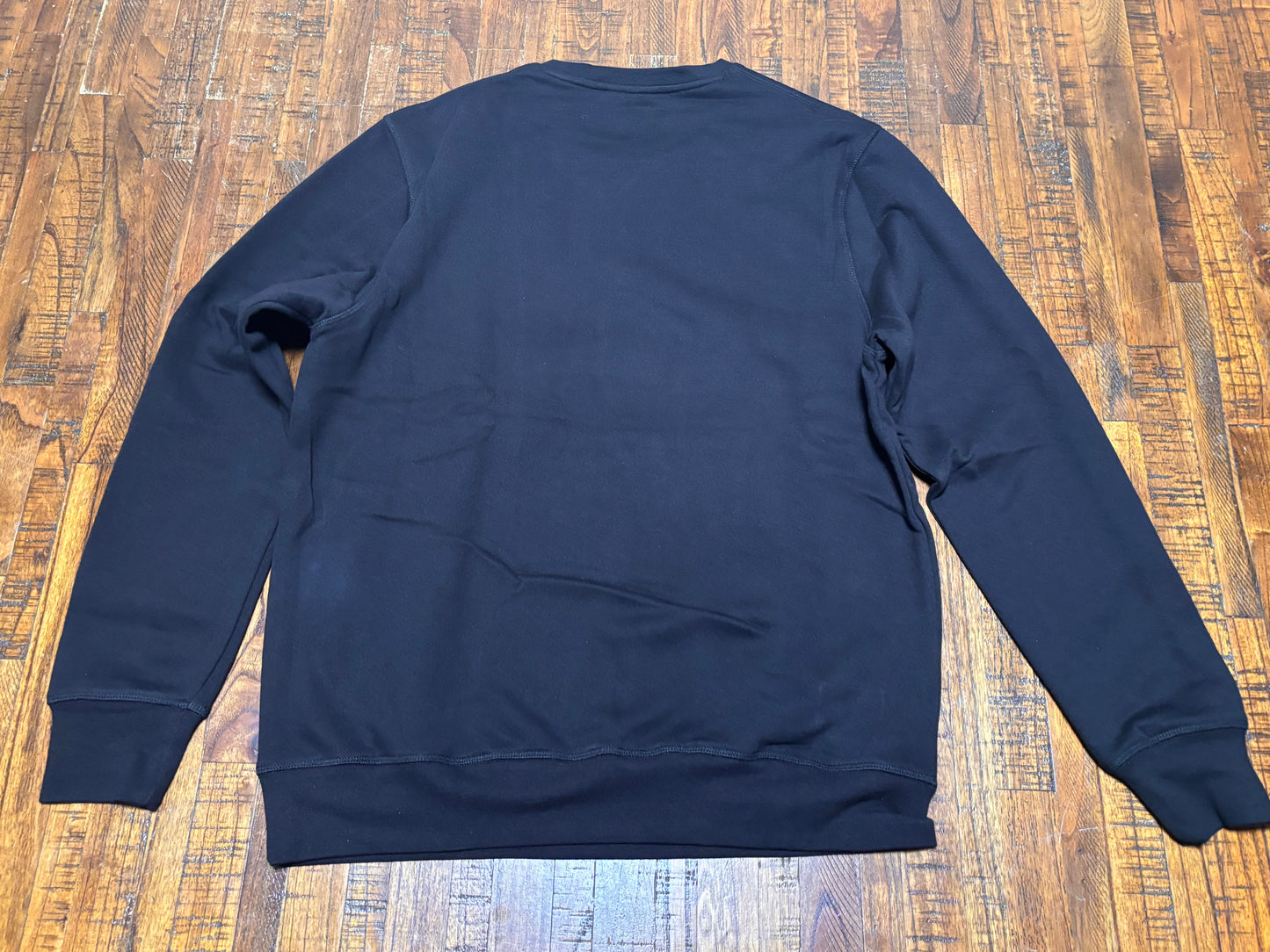 Mitchell & Ness Branded Sports Physical Ed Big Logo Graphic Crewneck Pullover Sweat Shirt Sweater Long Sleeve Tee T Shirt Black White Men’s Large L New NWOT