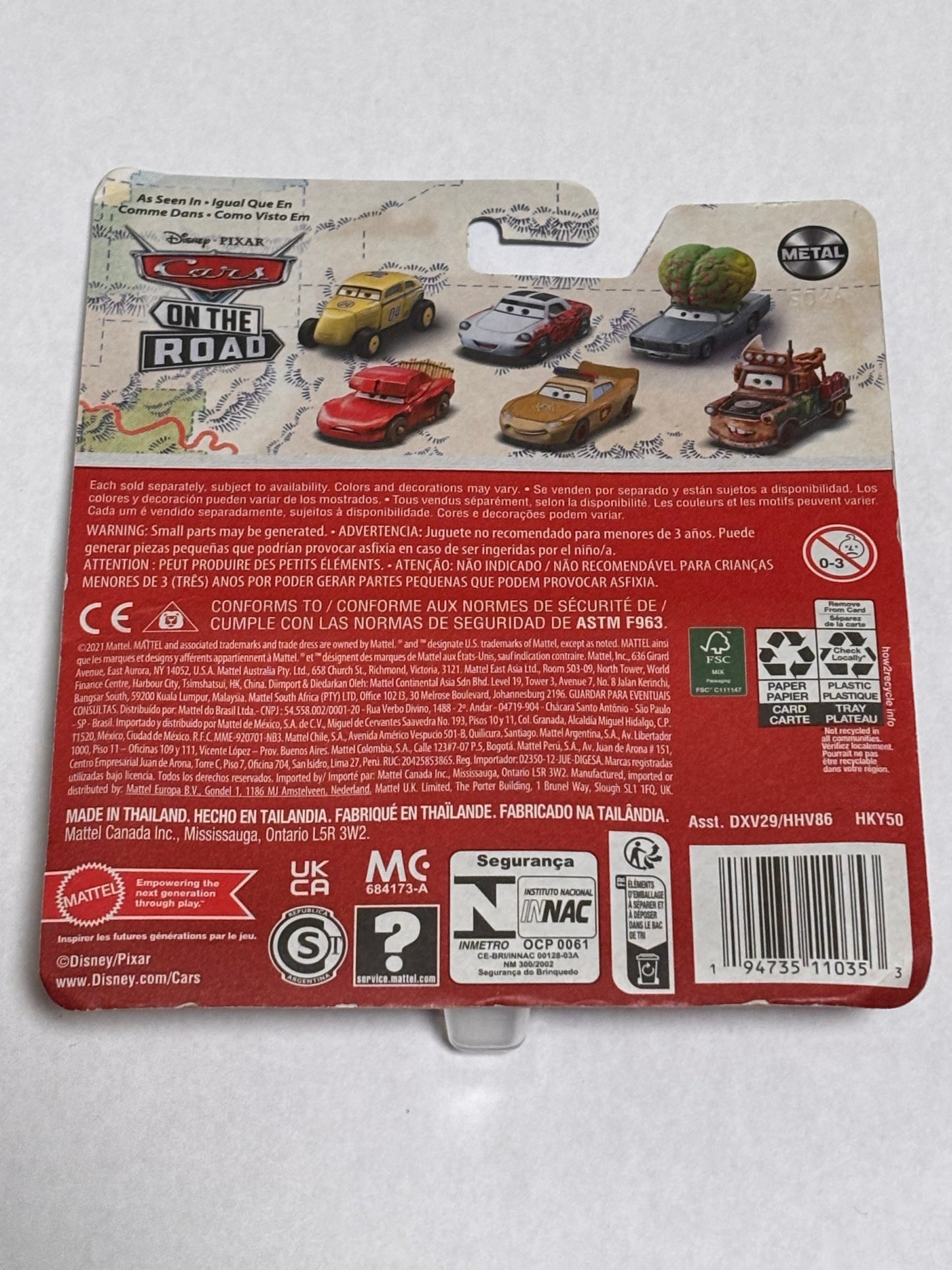 Hot Wheels Mattel Character Die-cast Car Disney Pixar 2021 Cars on The Road Mae Pillar - Durev Metal Series New